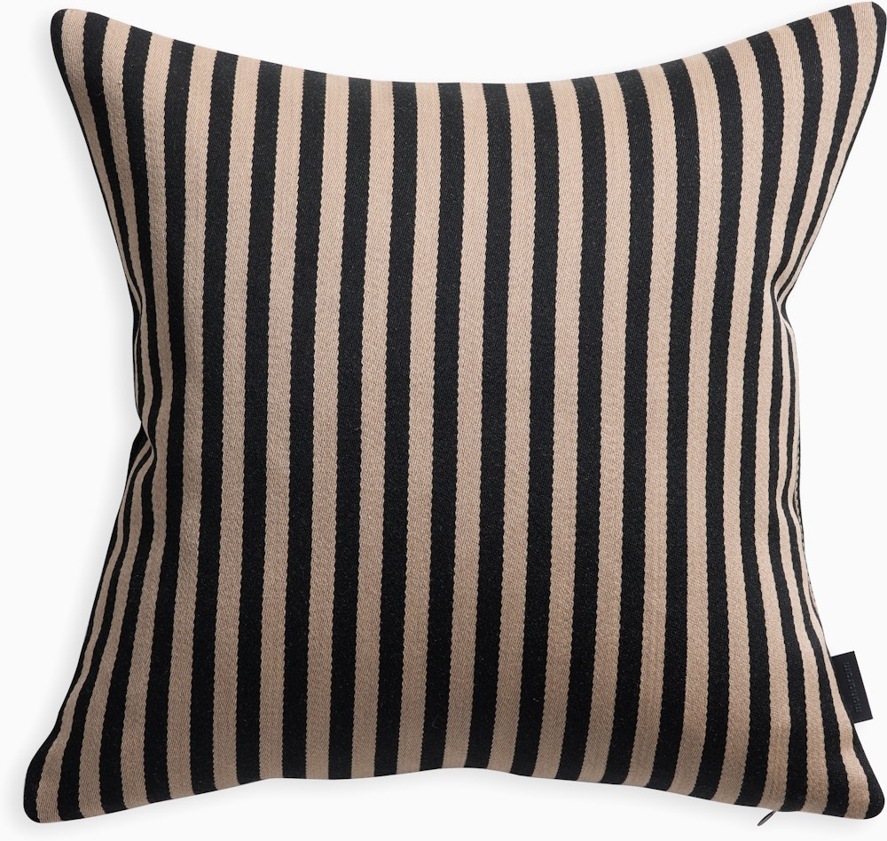 Toostripe Pillow - 17"x17"",  Black/Raw Umber"