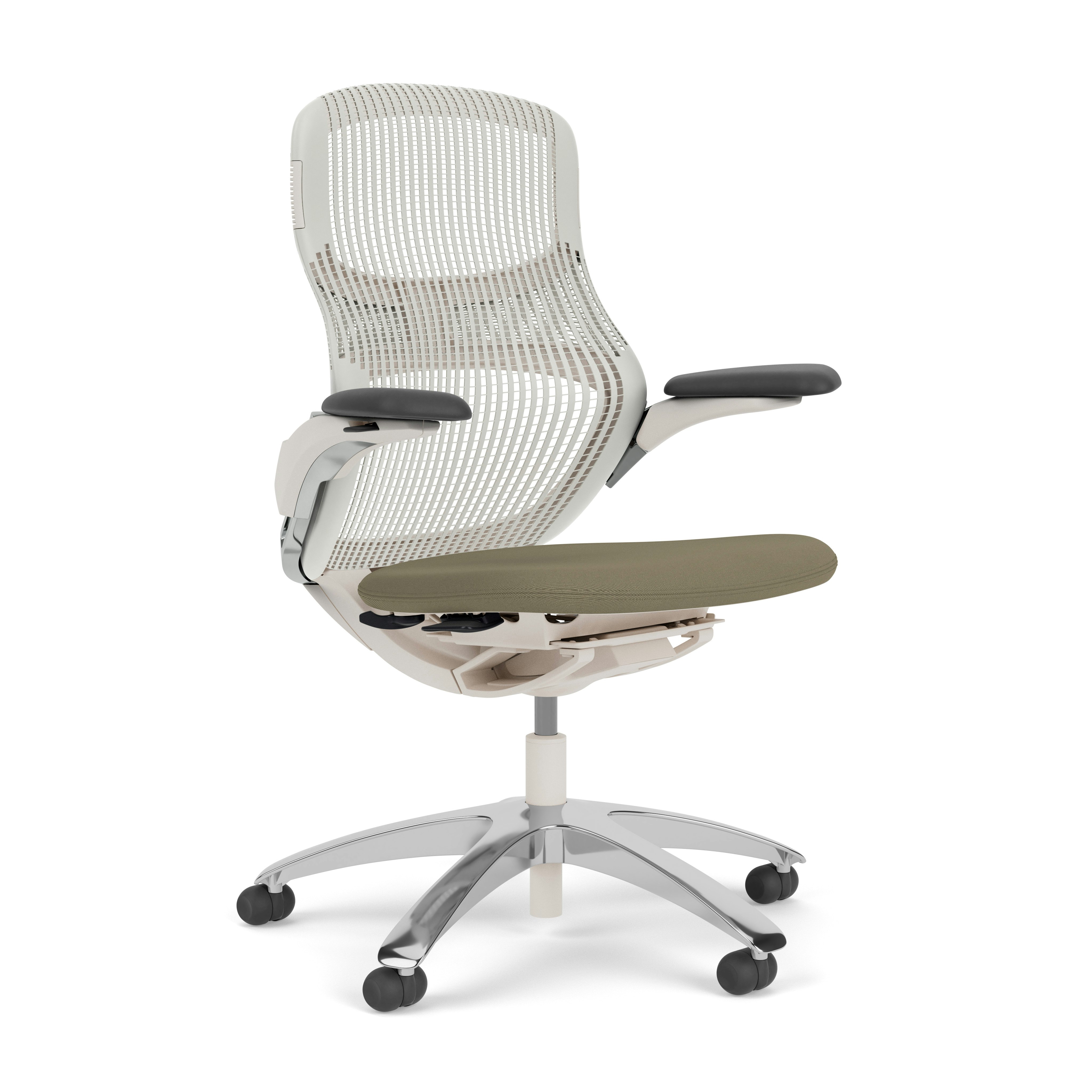 Generation Chair - Light, High Performance, Meteor, Generation, Desert, Polished Aluminum, Hard Wheel