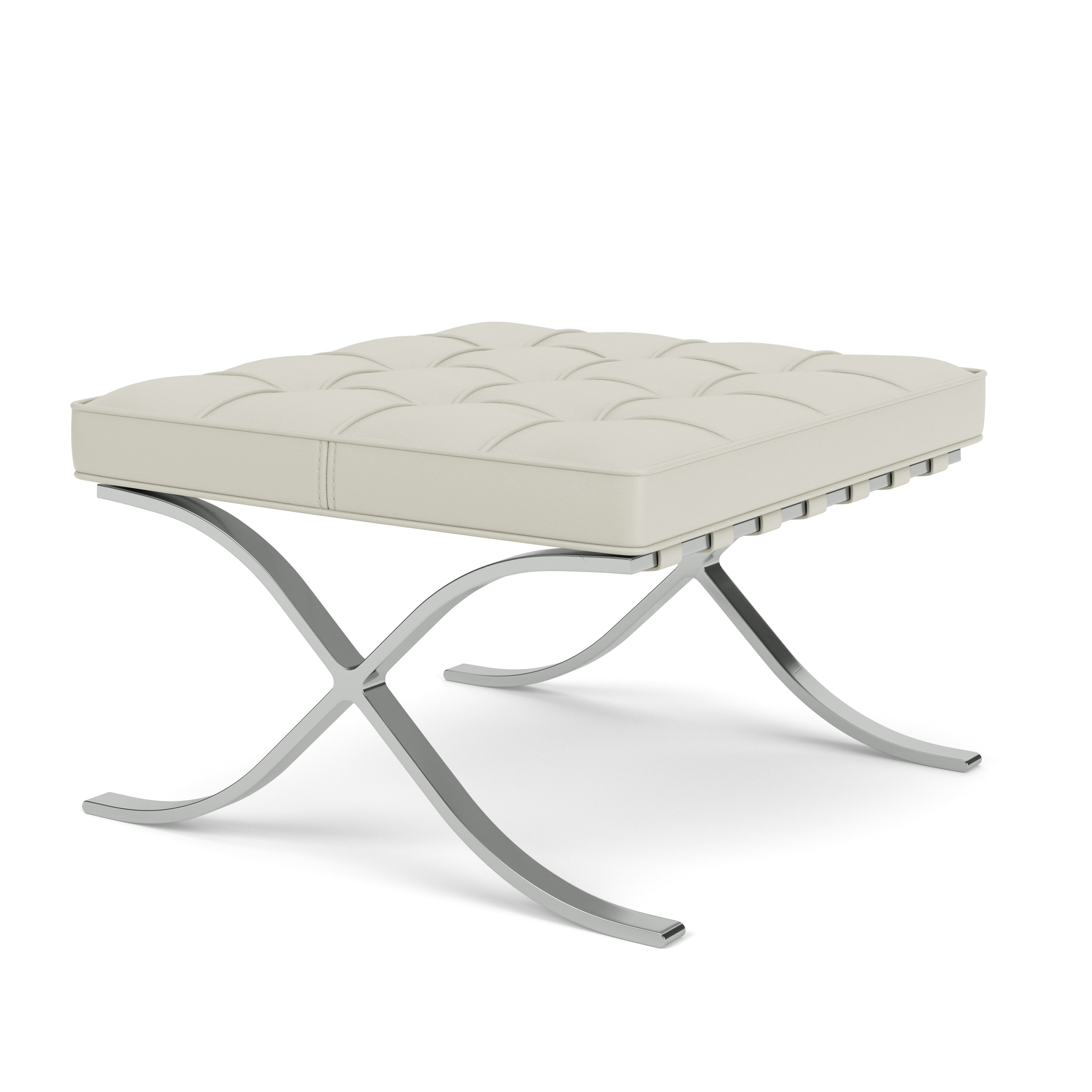 Barcelona Stool - Chrome, Acqua Leather, Puget Sound