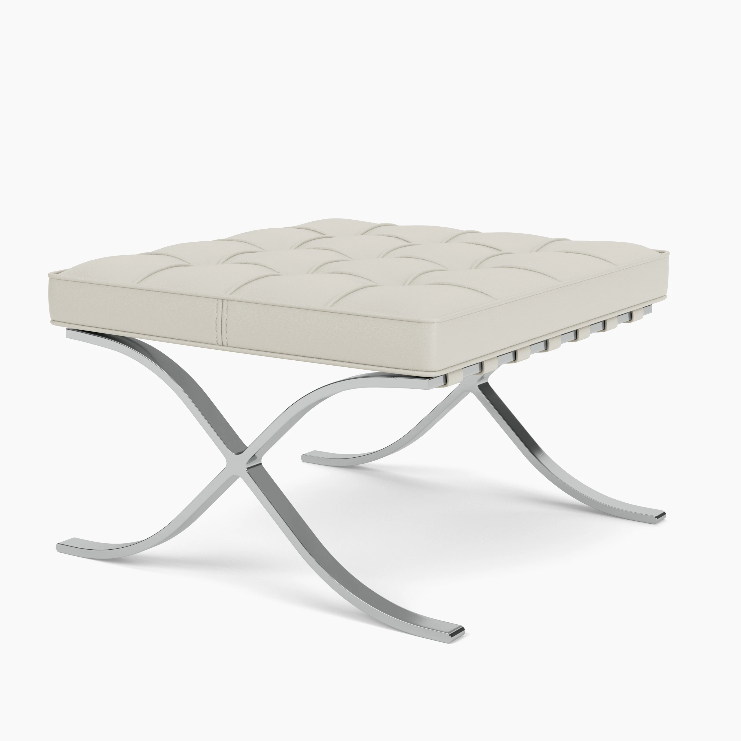 Barcelona Stool - Chrome, Acqua Leather, Puget Sound