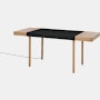 Leatherwrap Sit-to-Stand Desk, 2 Drawer