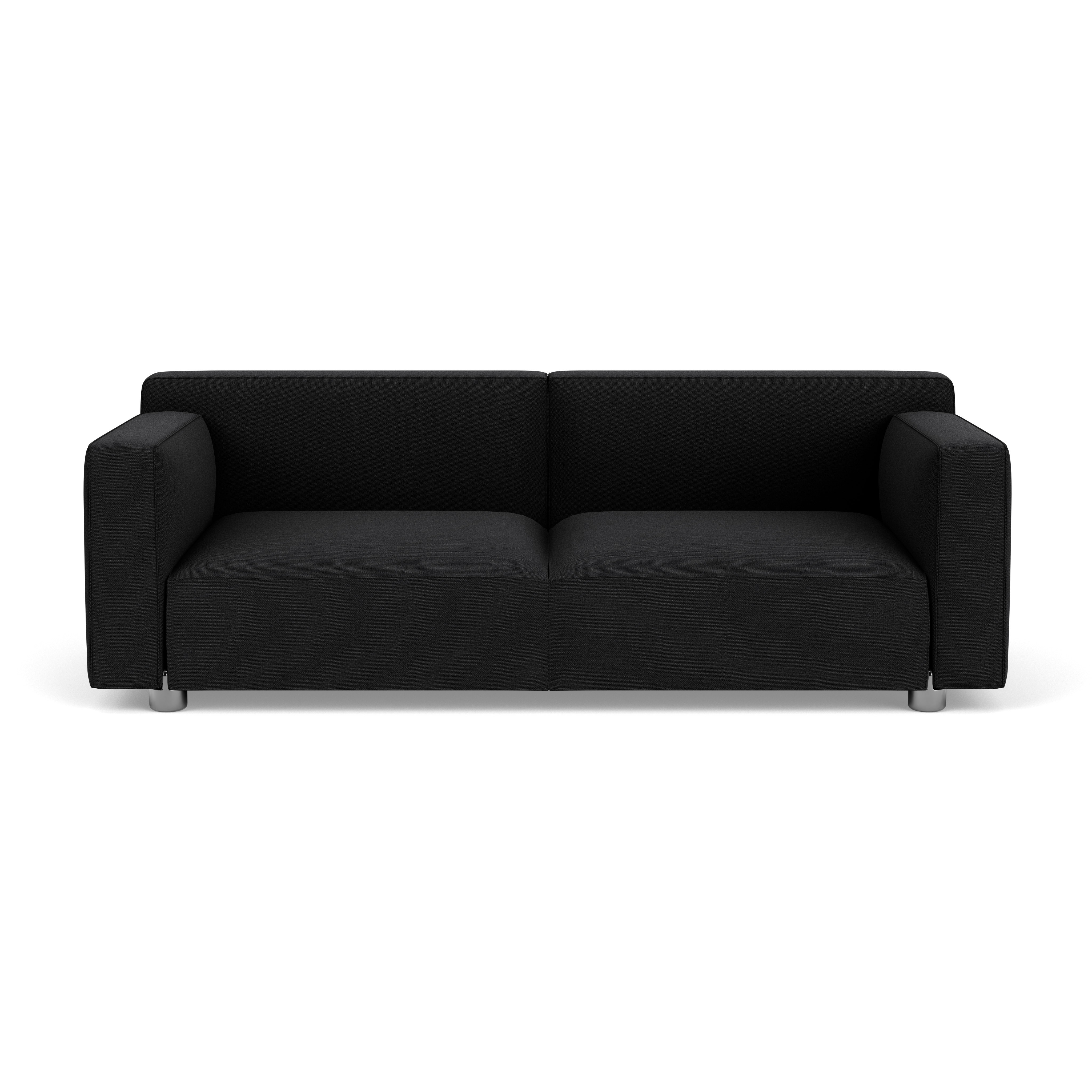 Barber Osgerby Sofa - Three Seater, Hourglass, Caviar, Chrome