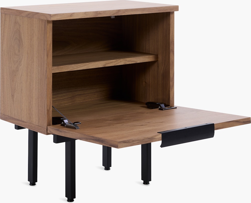 Elemental Bedside Table - walnut