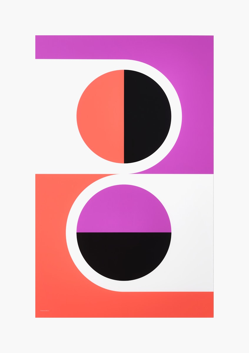 Nelson Pop Art Two Split Circles Unframed Poster