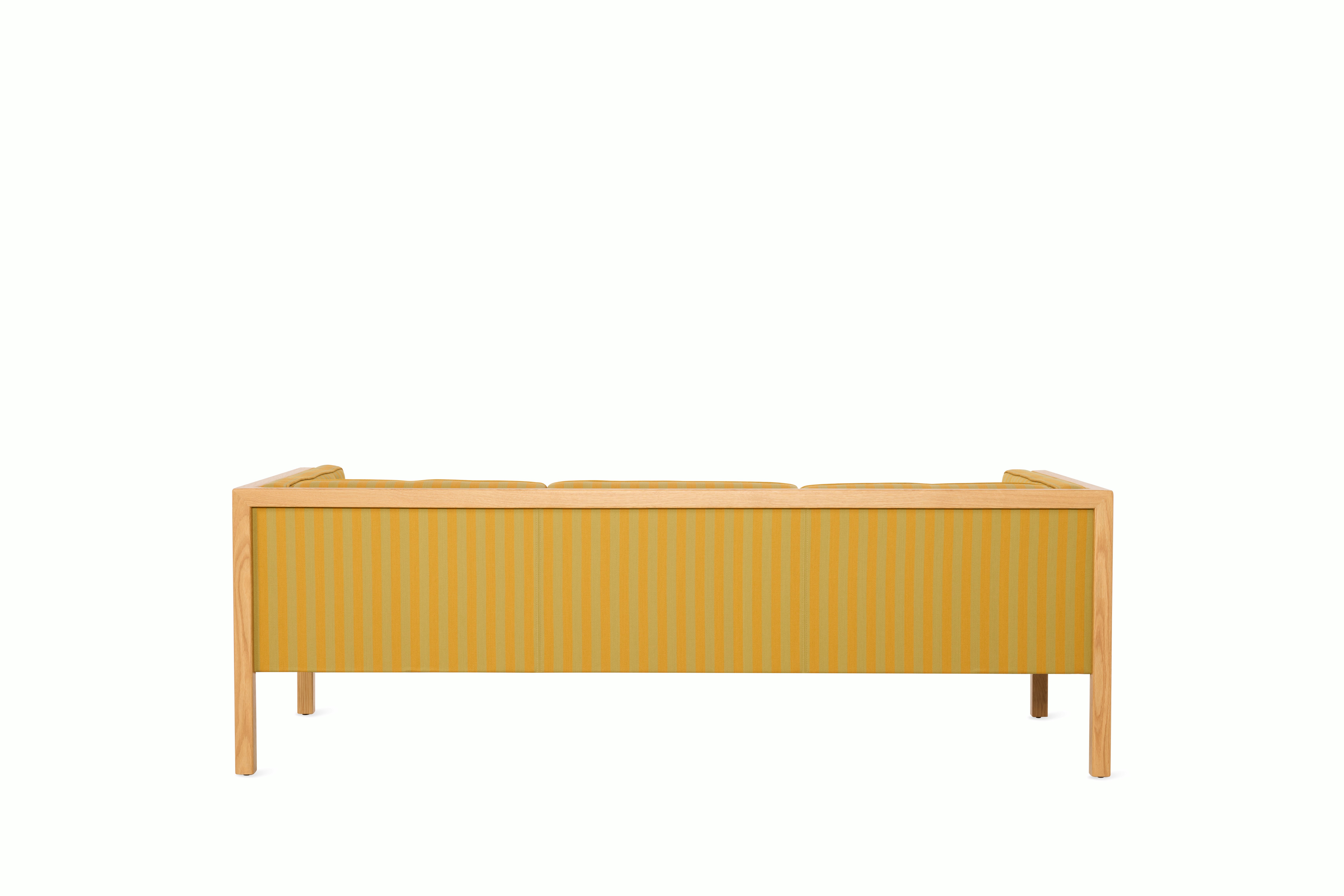 Cube Sofa - 80",  Toostripe,  Ochre Dark / Sienna,  Oak"