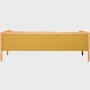 Cube Sofa - 80",  Toostripe,  Ochre Dark / Sienna,  Oak"