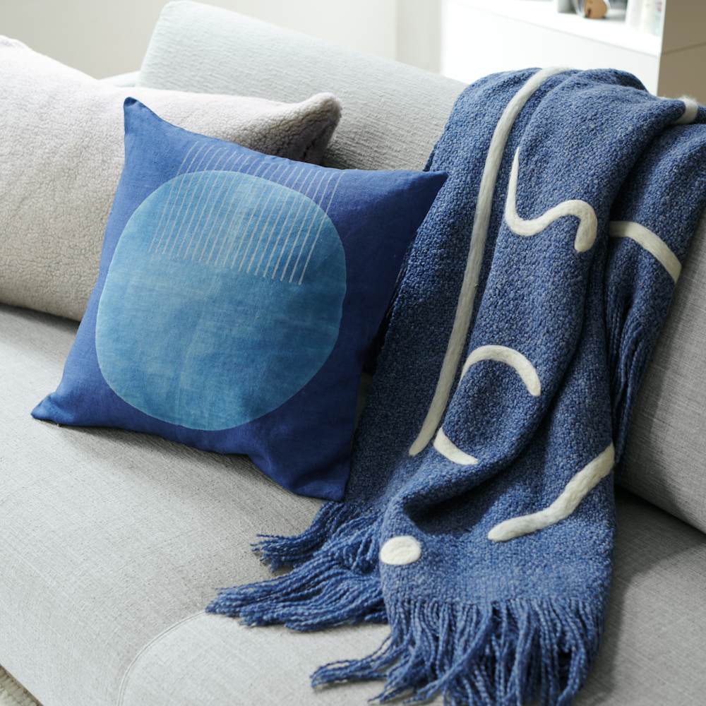 Block Shop Metronome Pillow and Abstract Throw