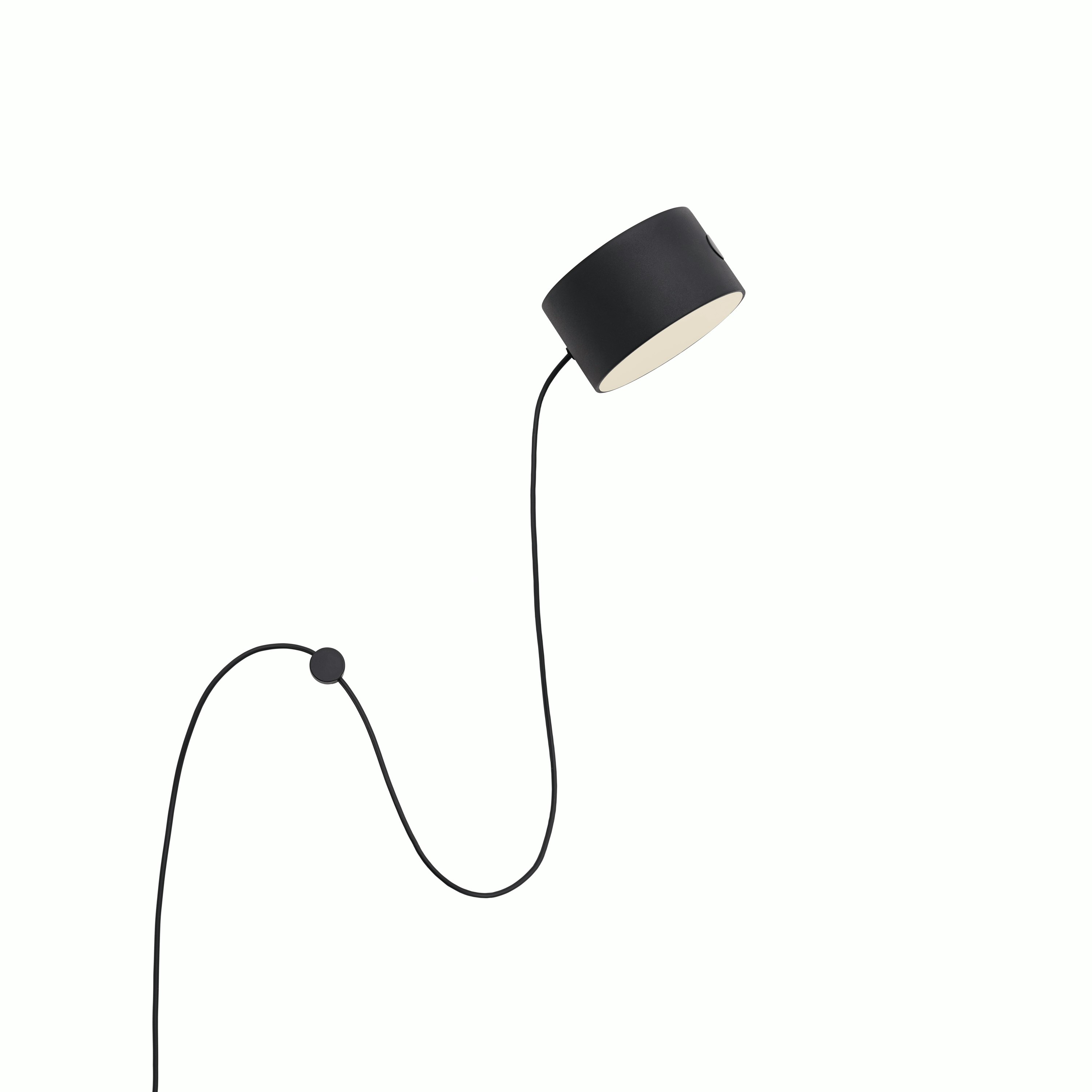 Post floor lamp black wall