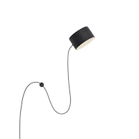 Post floor lamp black wall