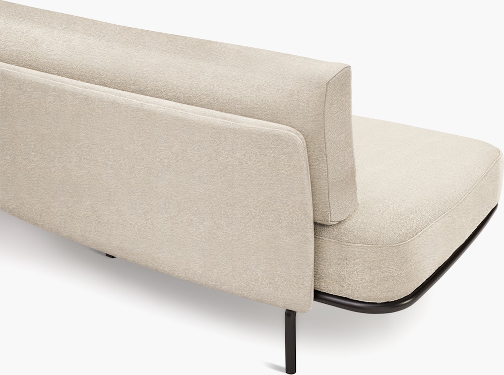 Panoramic Sofa - Right ,  Double Large,  Curly,  Ivory,  Charcoal