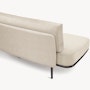 Panoramic Sofa - Right ,  Double Large,  Curly,  Ivory,  Charcoal