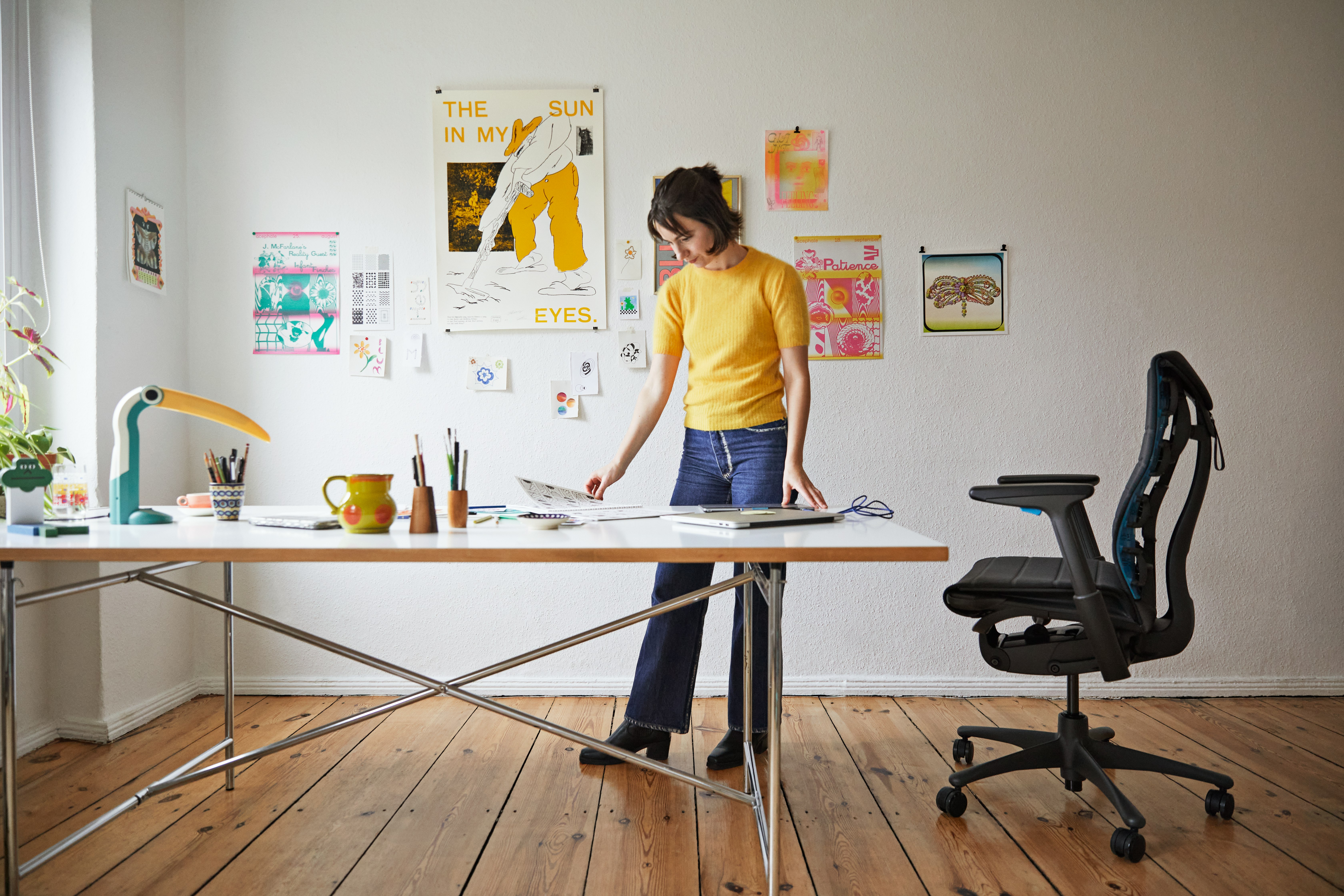 Molly Rose Dyson in studio with Embody and Nelson X-Leg