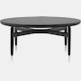 A Reframe Round Table in Ebony ash.