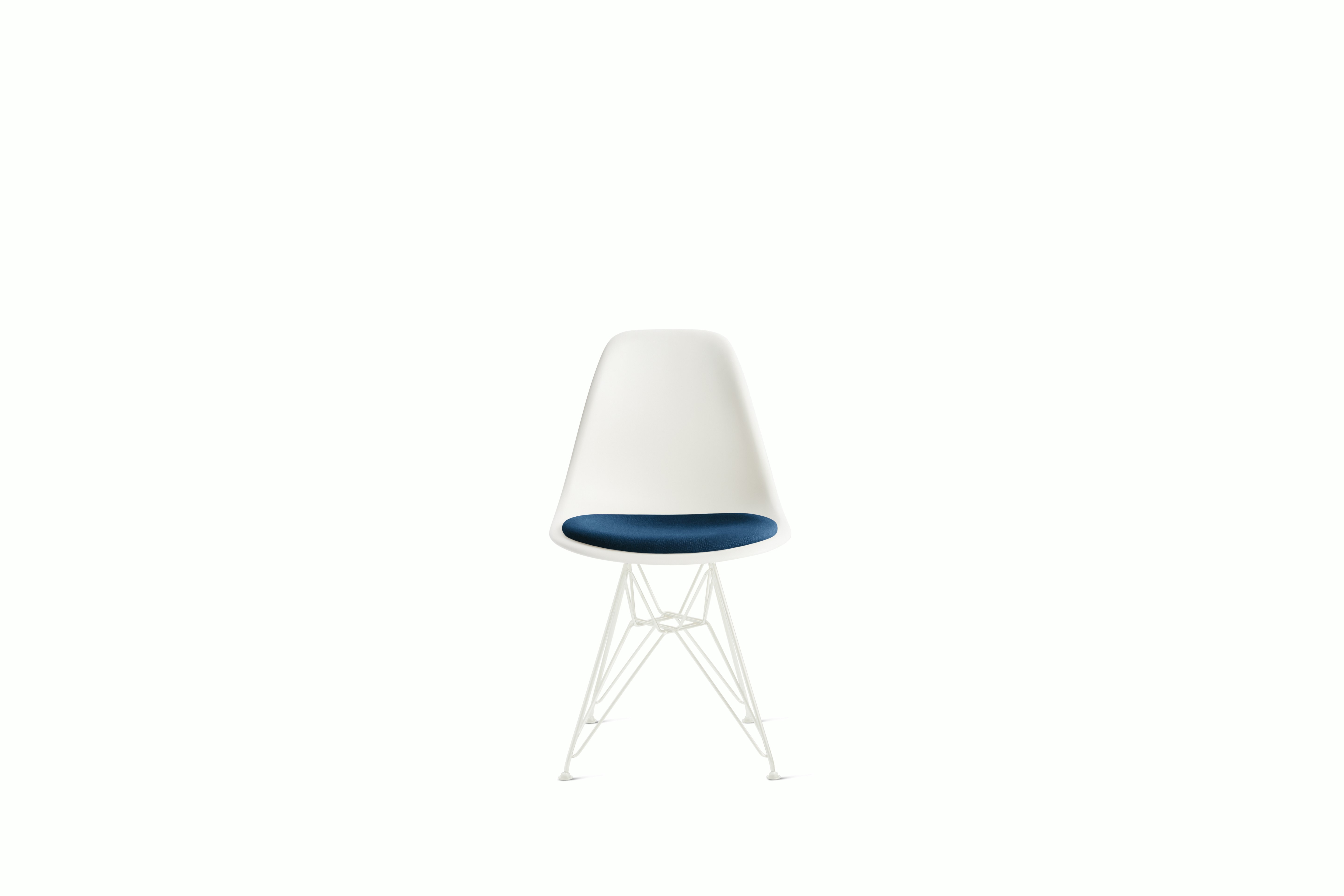 Eames Molded Plastic Side Chair with Seat Pad (DWR)