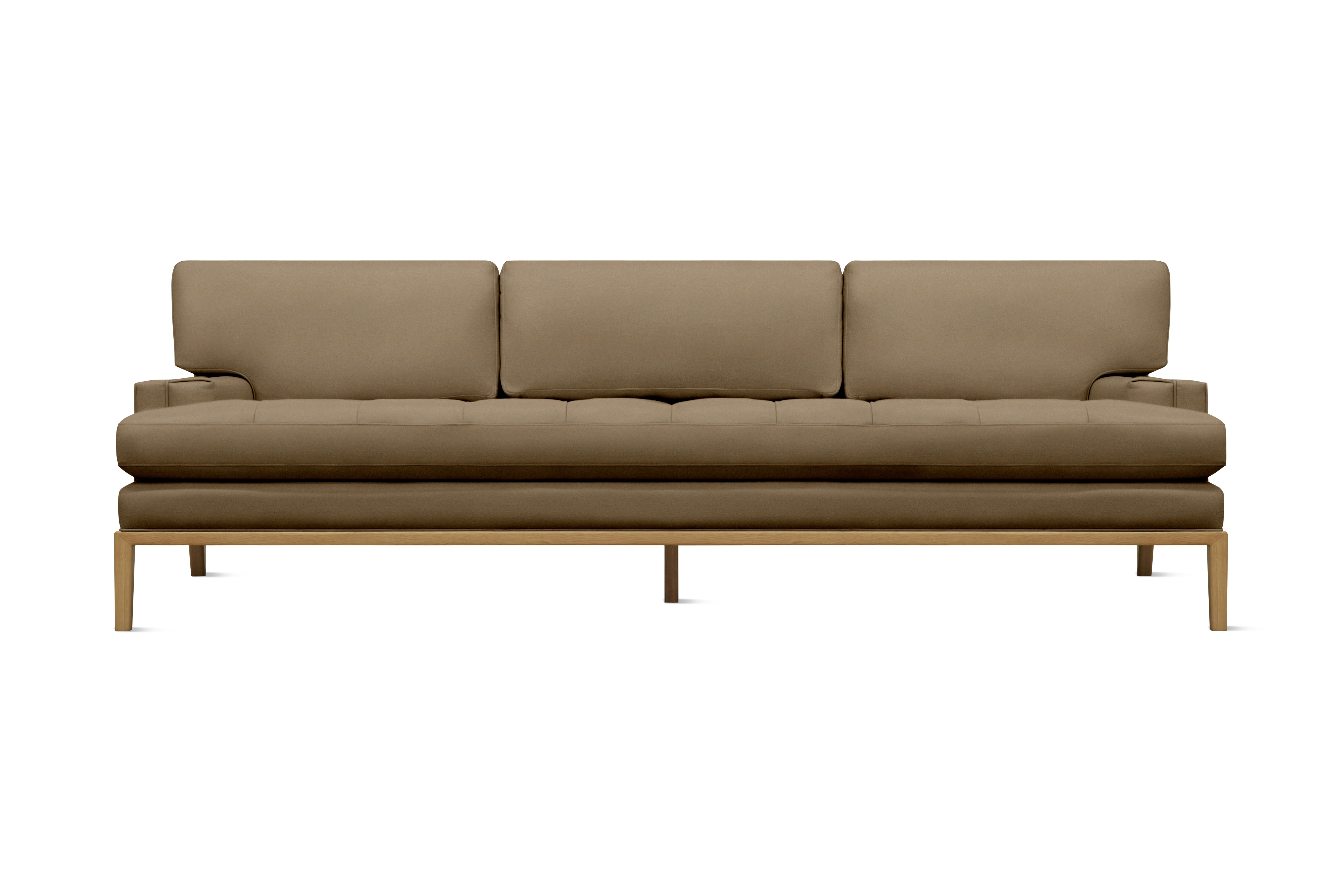 Forster Sofa - Marquis Velvet,  Cocoa,  Oak