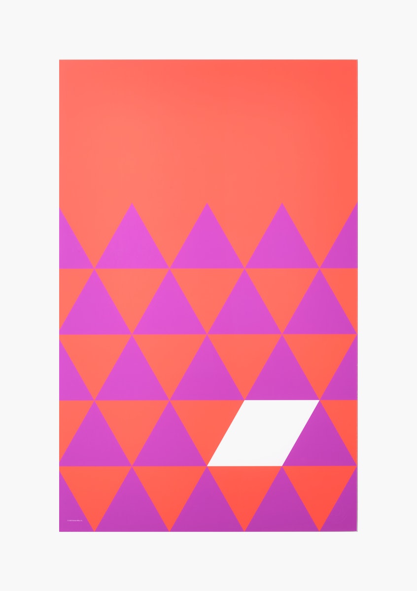 Nelson Pop Art Purple Triangles Unframed Poster