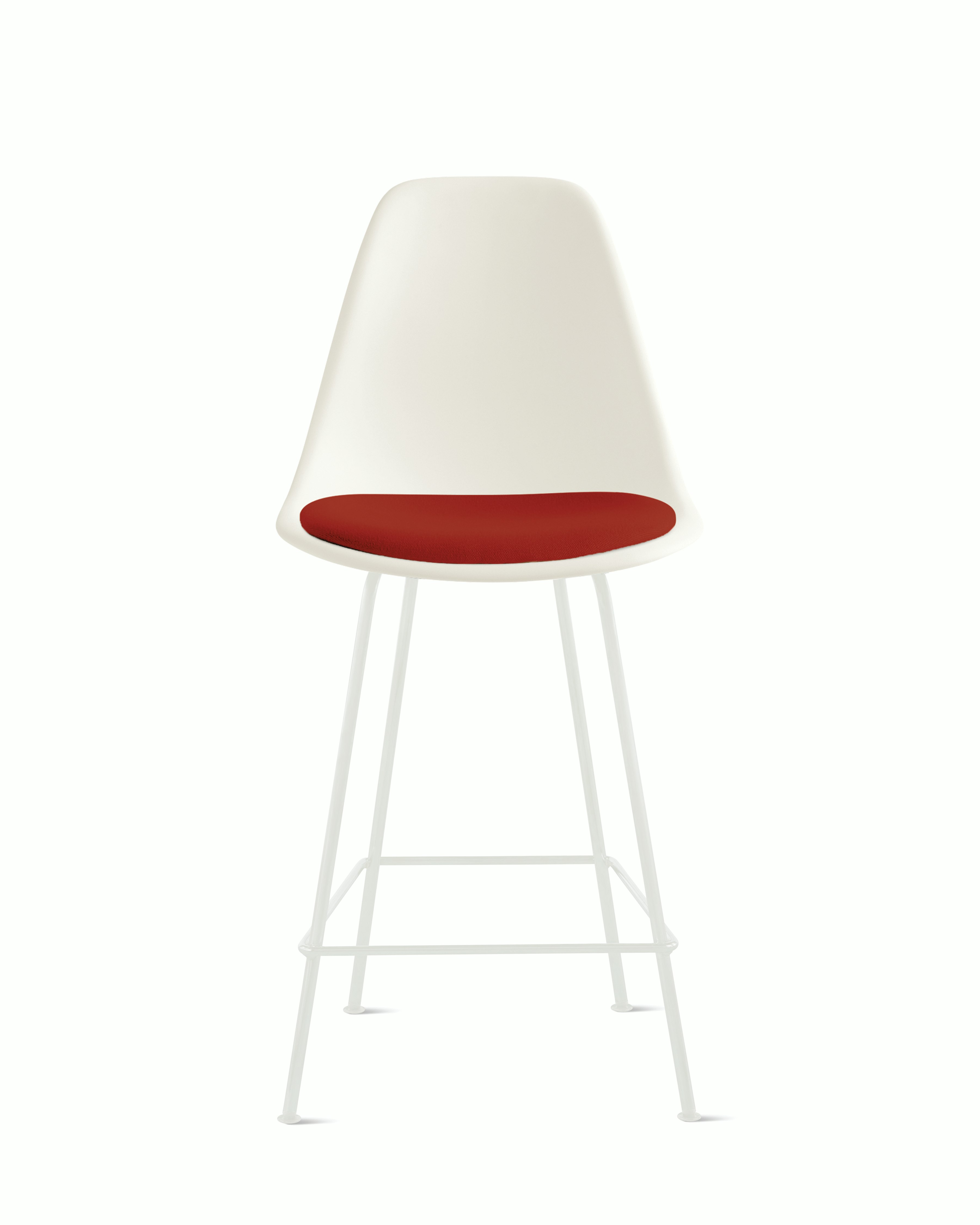 Eames Molded Plastic Stool with Seat Pad
