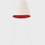 Eames Molded Plastic Stool with Seat Pad