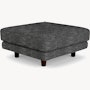 D'Urso Ottoman - Prestini,  Black and White,  Burnt Walnut on Oak