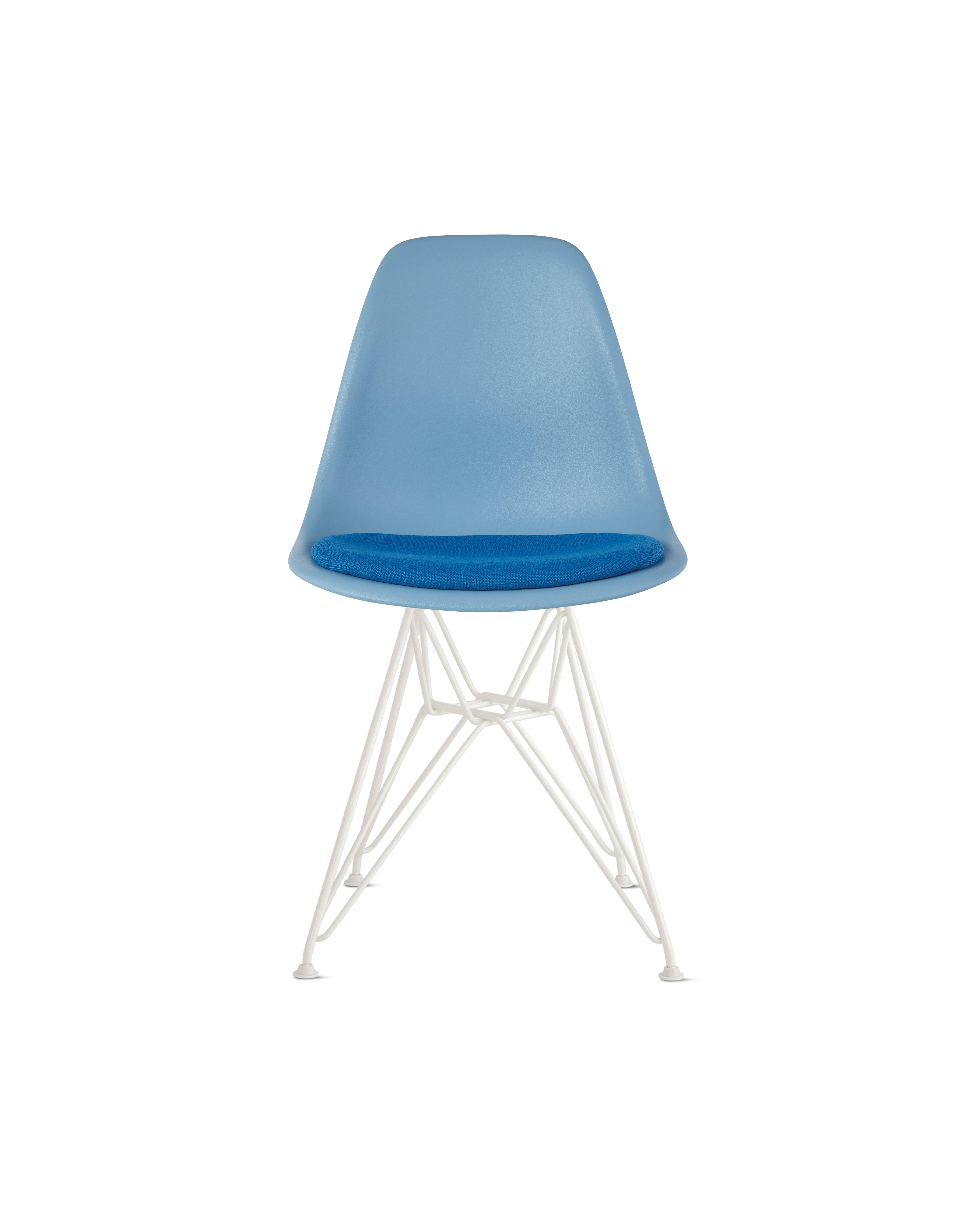 Eames Molded Plastic Side Chair with Seat Pad