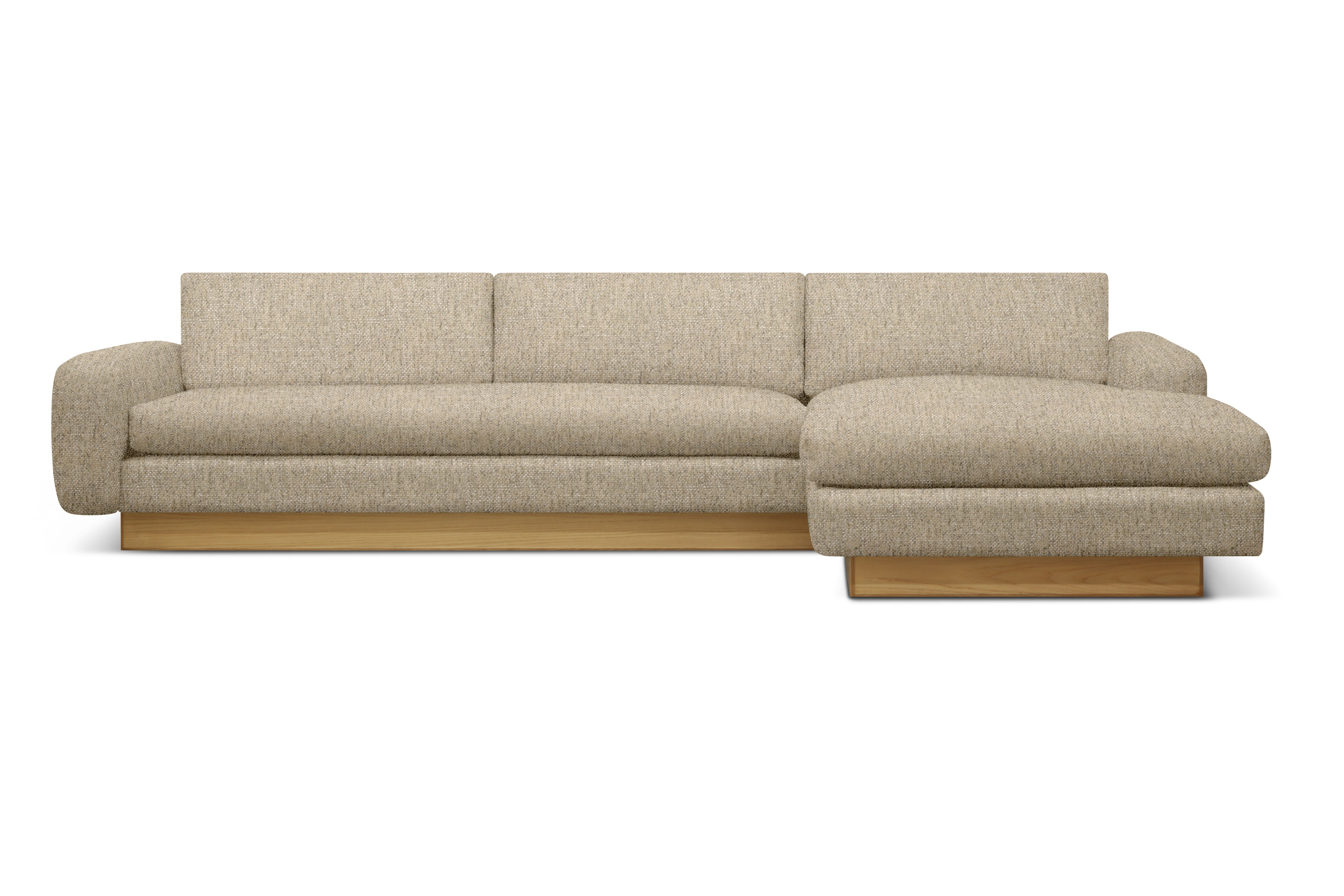 Mesa Sectional with Chaise - Right,  Novato,  Dune,  Oak