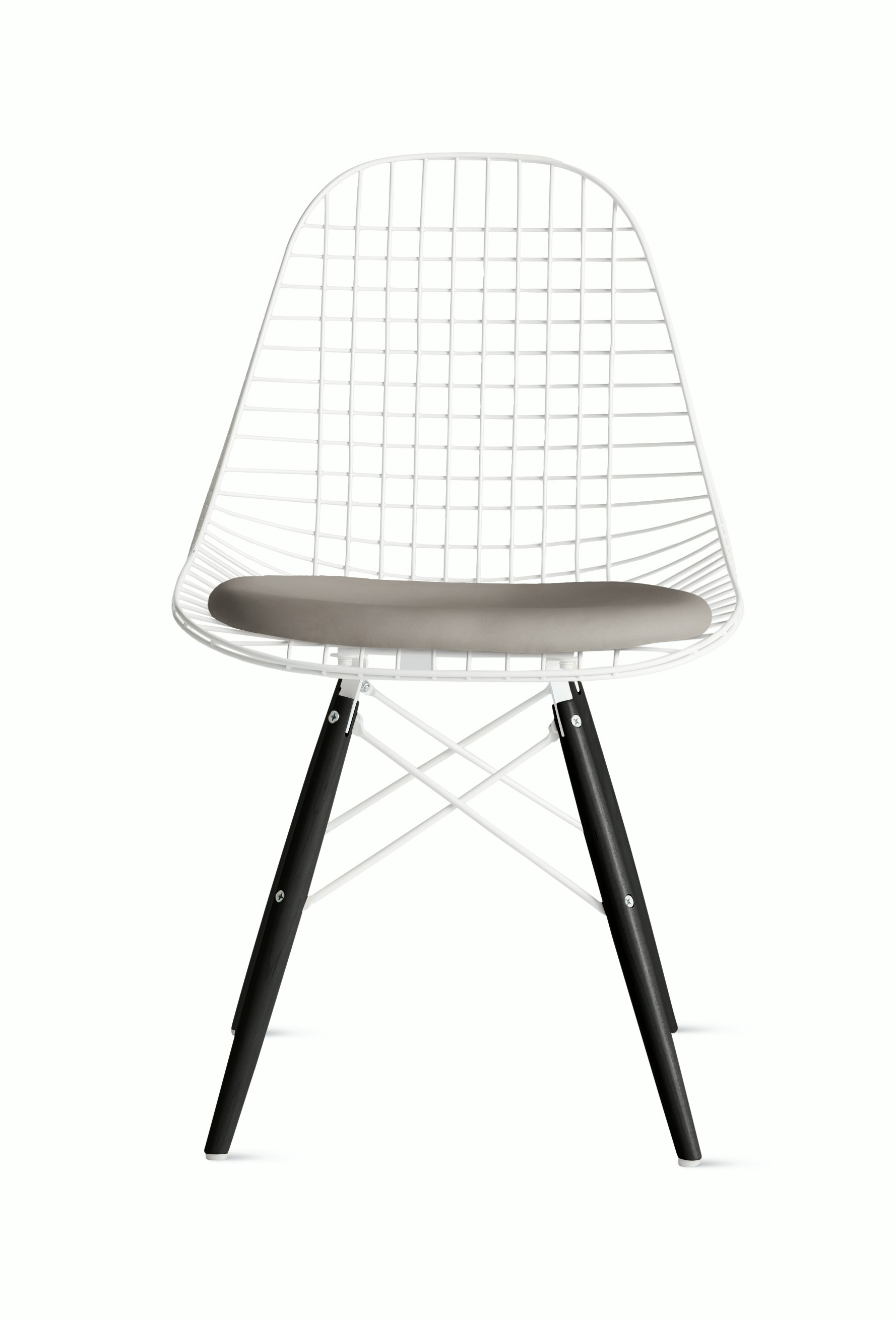 Eames Dowel-Leg Wire Chair with Seat Pad (DKW.5)