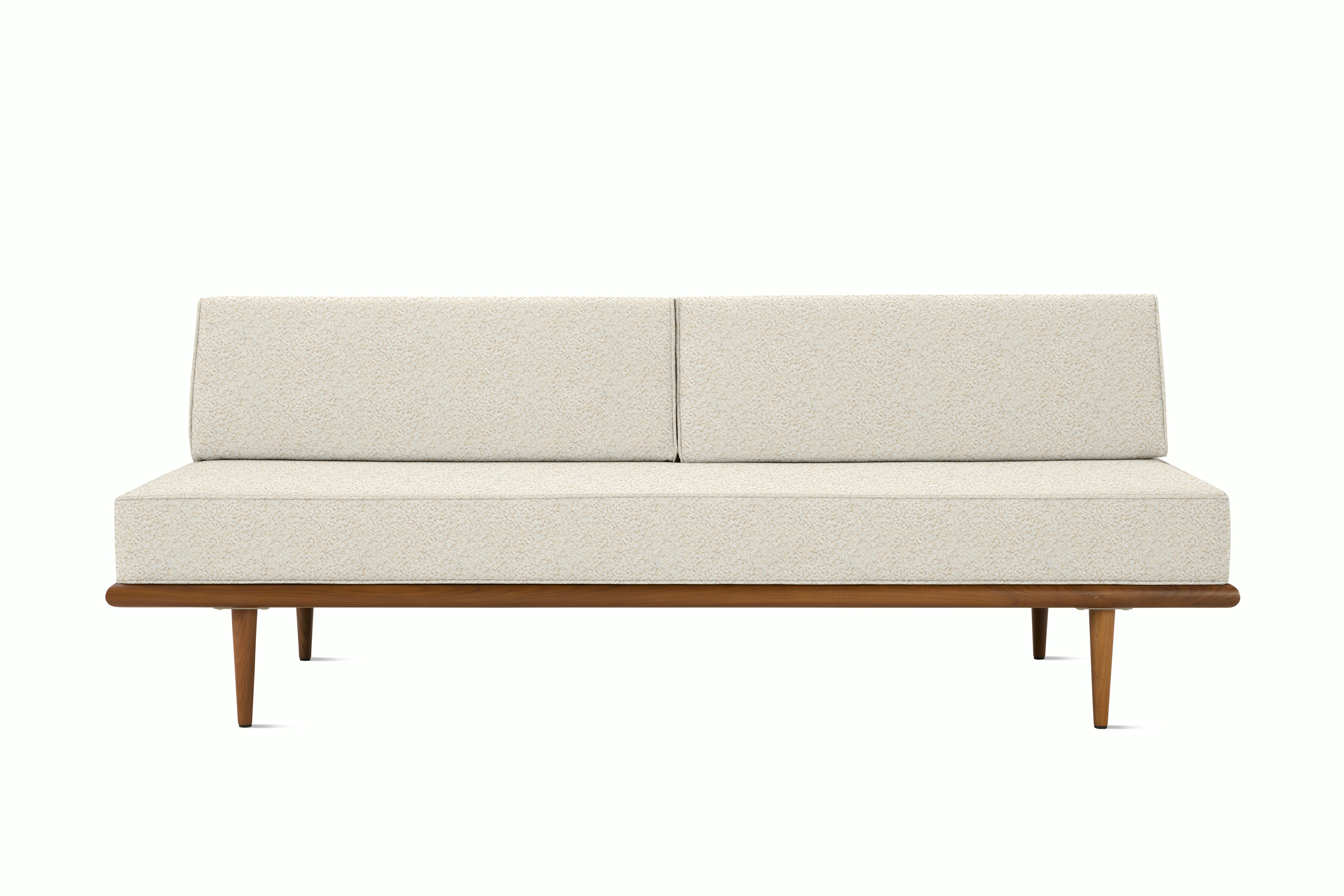 Nelson Daybed - Back Bolster,  Walnut,  Whim,  Warm White,  Taper