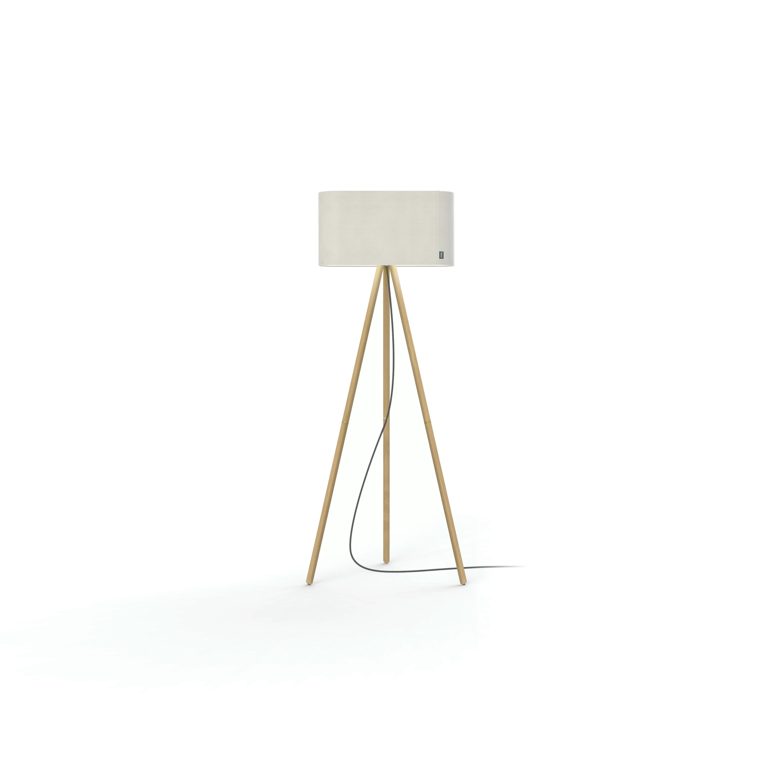 floor lamp with cloth shade