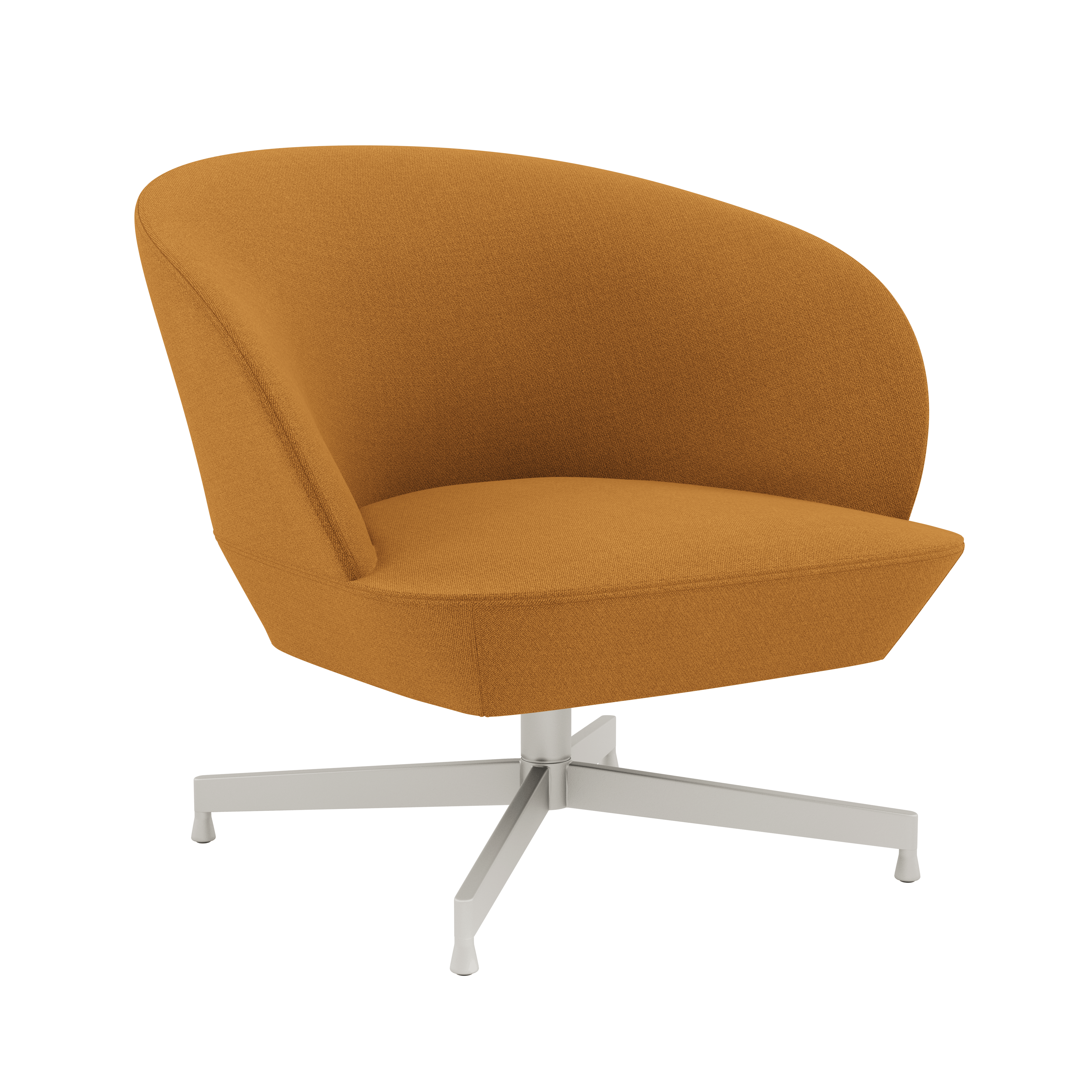 Oslo Lounge Chair, Vidar, 472 Burnt Yellow, Grey Base