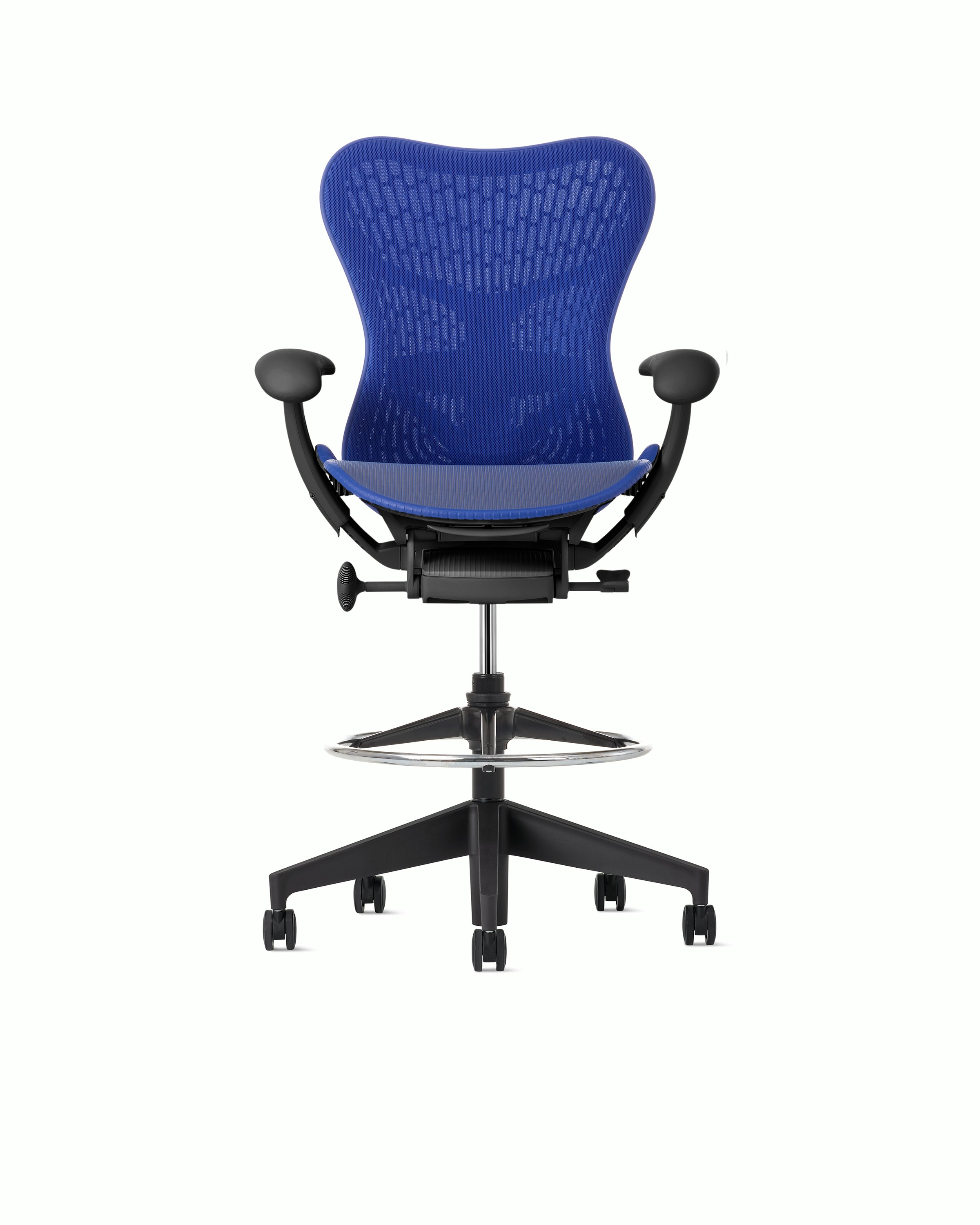 Mirra 2 Stool in Graphite with Ultramarine Butterfly Suspension with FlexFront sear