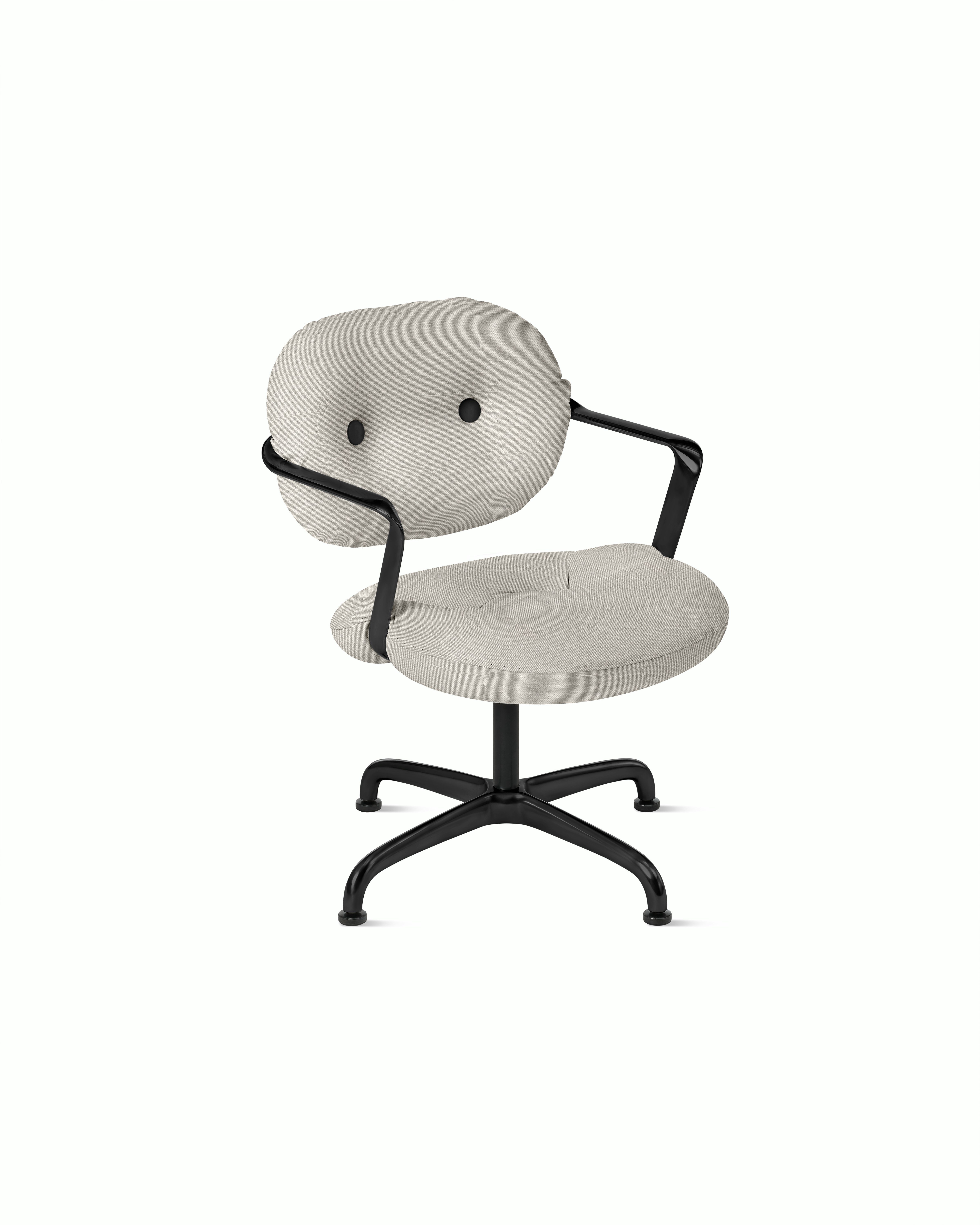 Morrison Hannah Occasional Chair - With Arms,  Crossroad,  Almond,  Black,  Glides FSC Certified