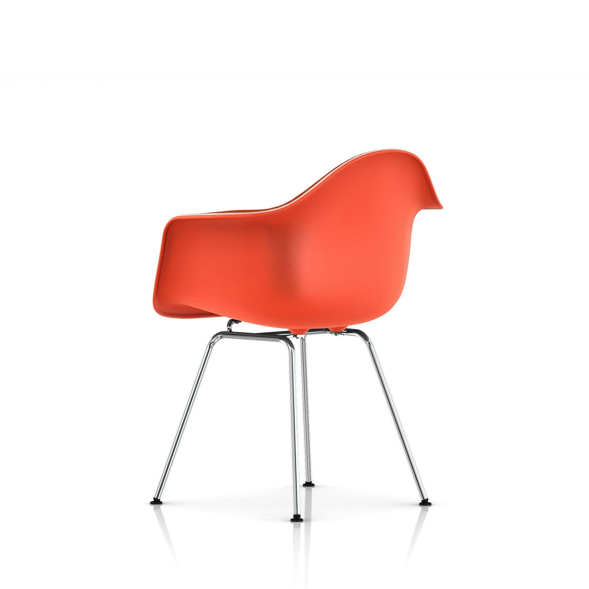 Eames Upholstered Molded Plastic Armchair - 4-Leg Base
