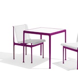 1966 Collection Dining Armless Chair Square Dining Table plum Richard Schultz patio outdoor furniture