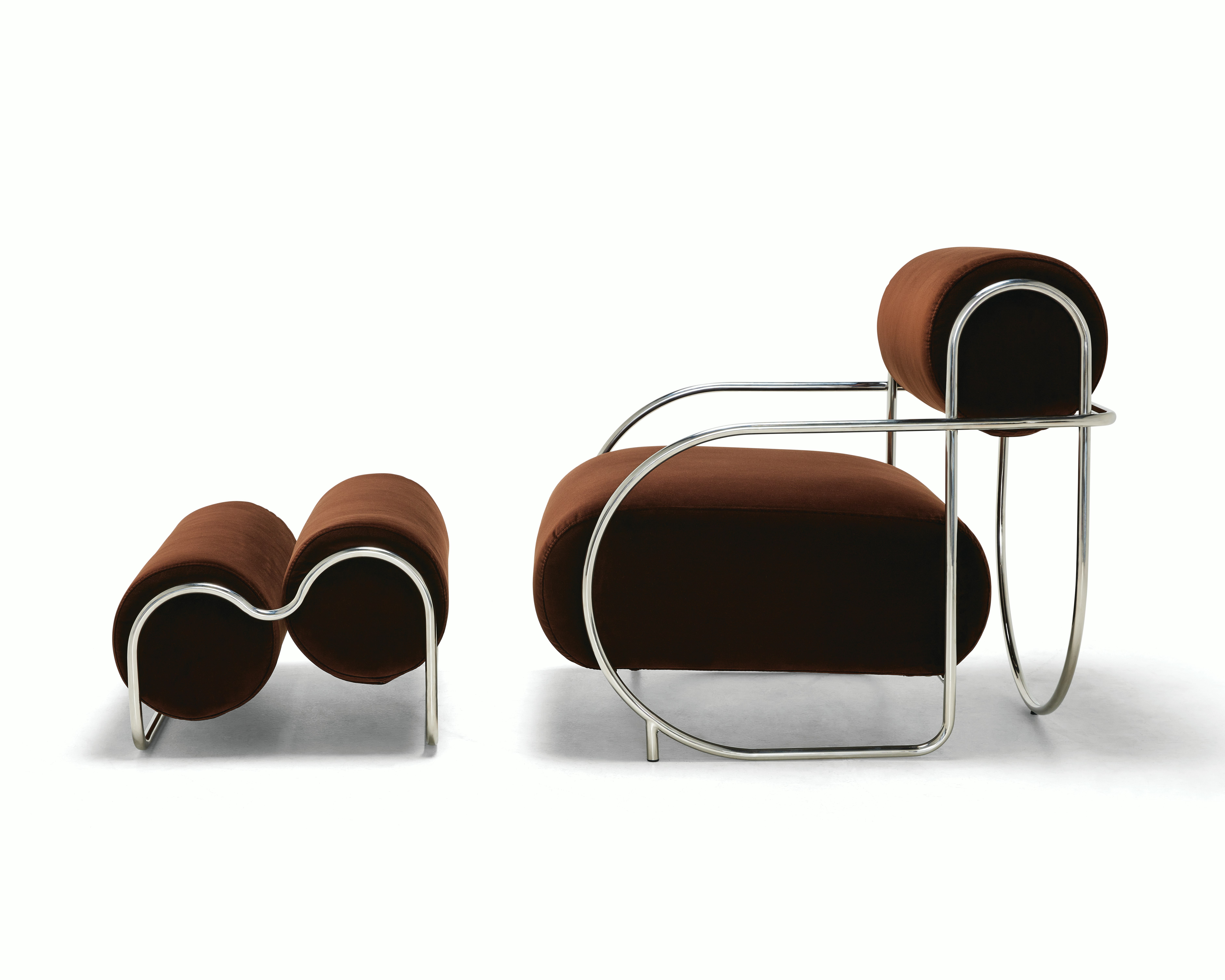 Chromeo Chair and Ottoman