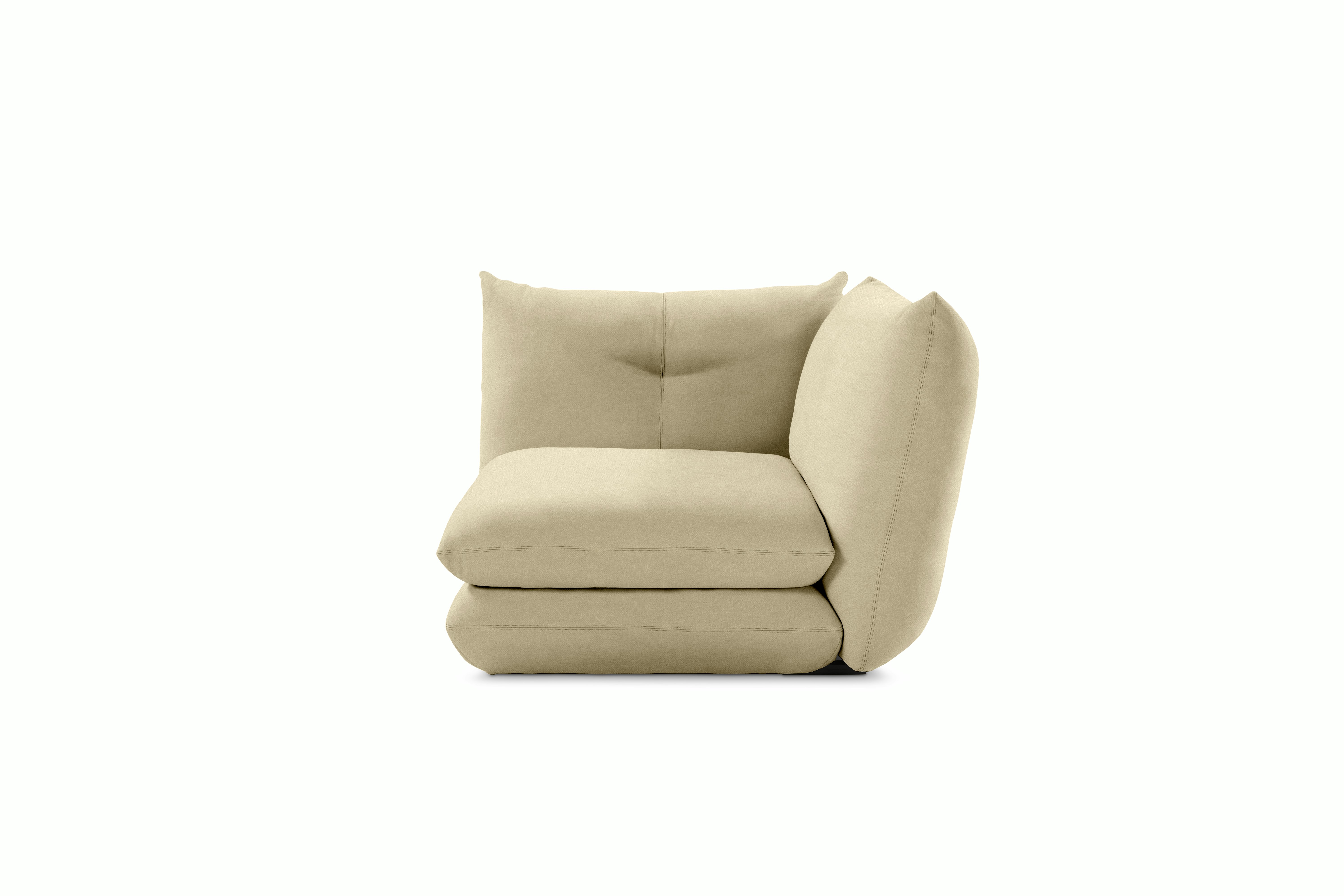 Perron Pillo End Seat Module -  Right Standard or Deep in Iseo Dark Green