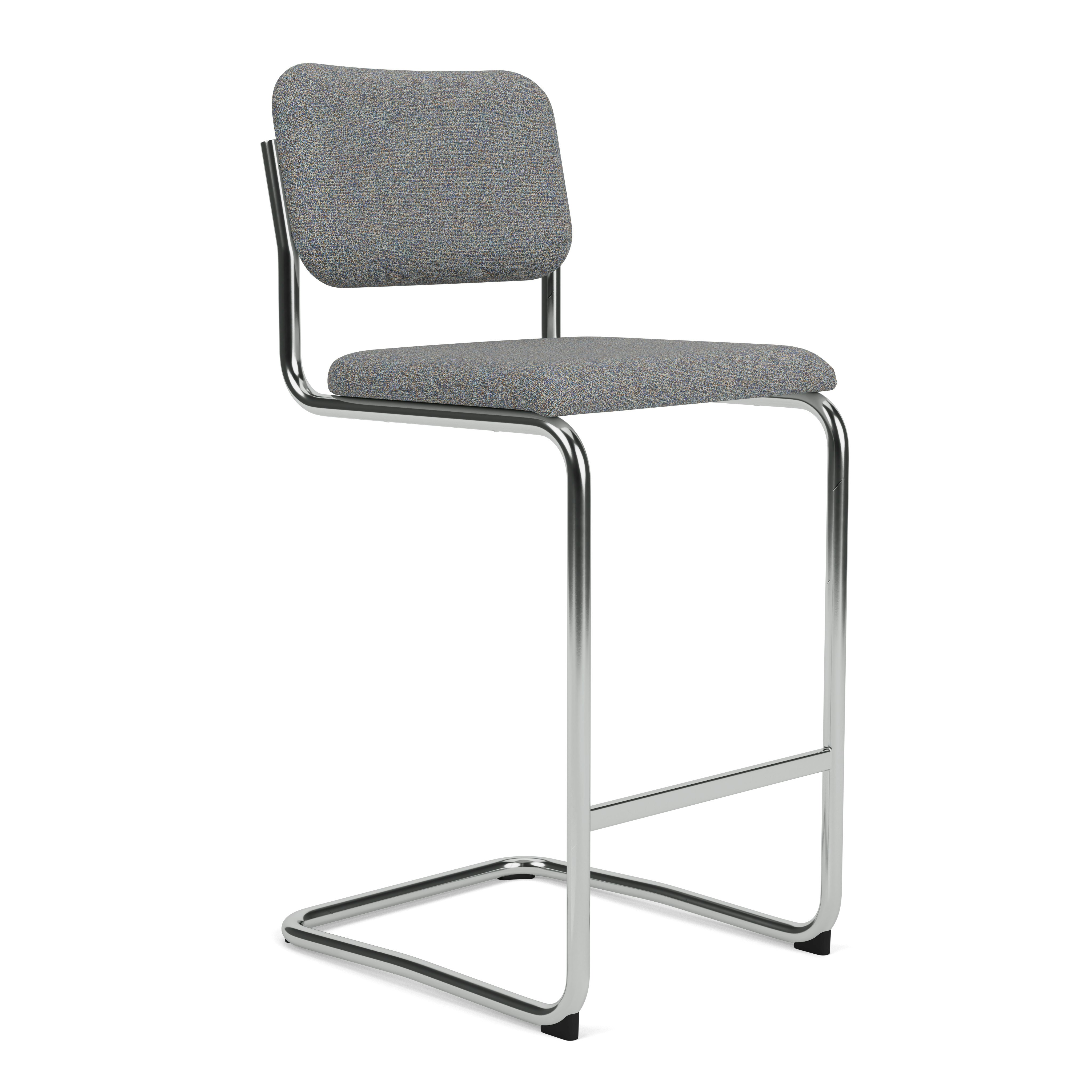 Cesca Upholstered Stool - Bar Height, Fully Upholstered, Tempest, Aurora