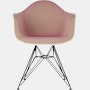 Eames Molded Fiberglass Upholstered Armchair