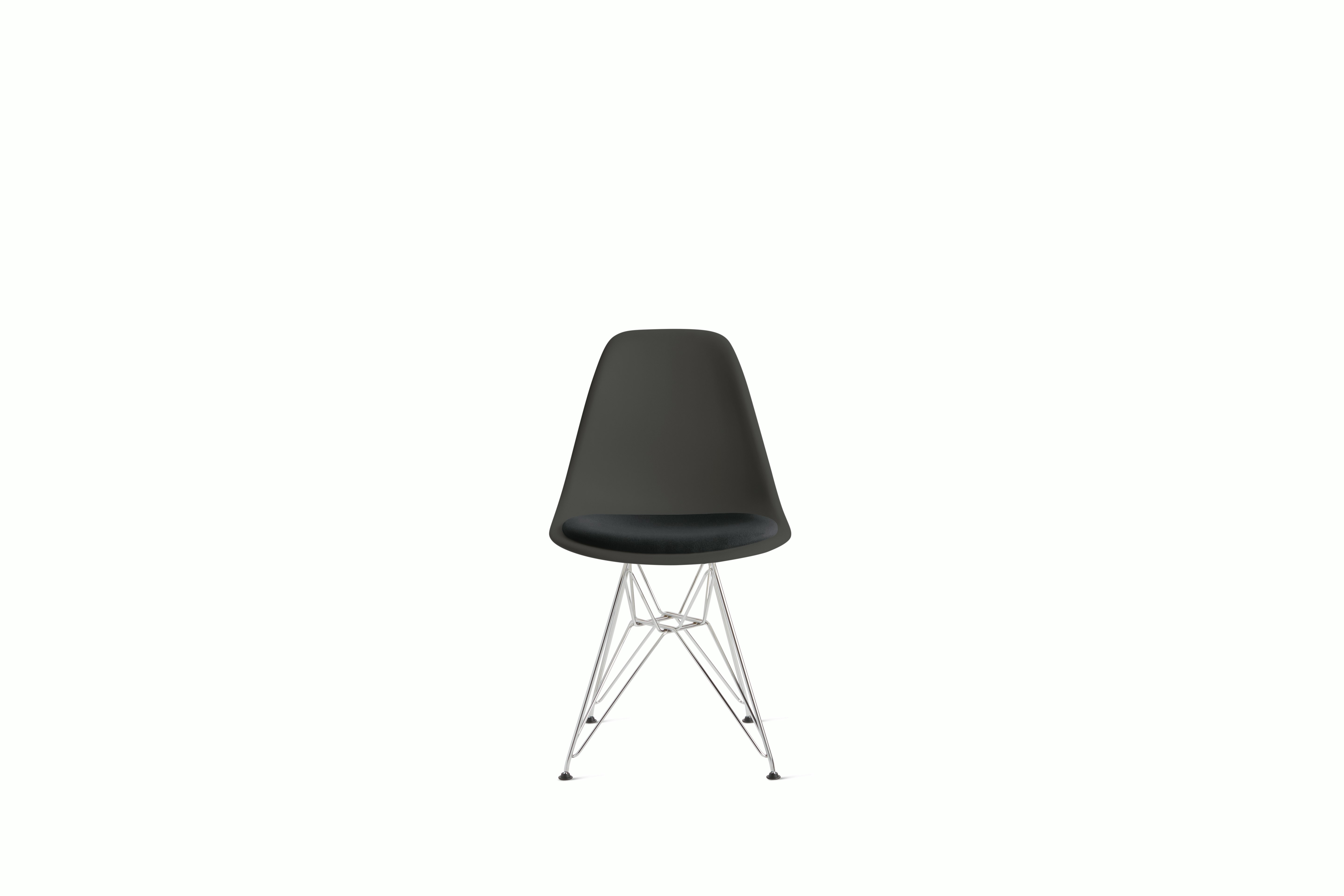 Eames Molded Plastic Side Chair with Seat Pad