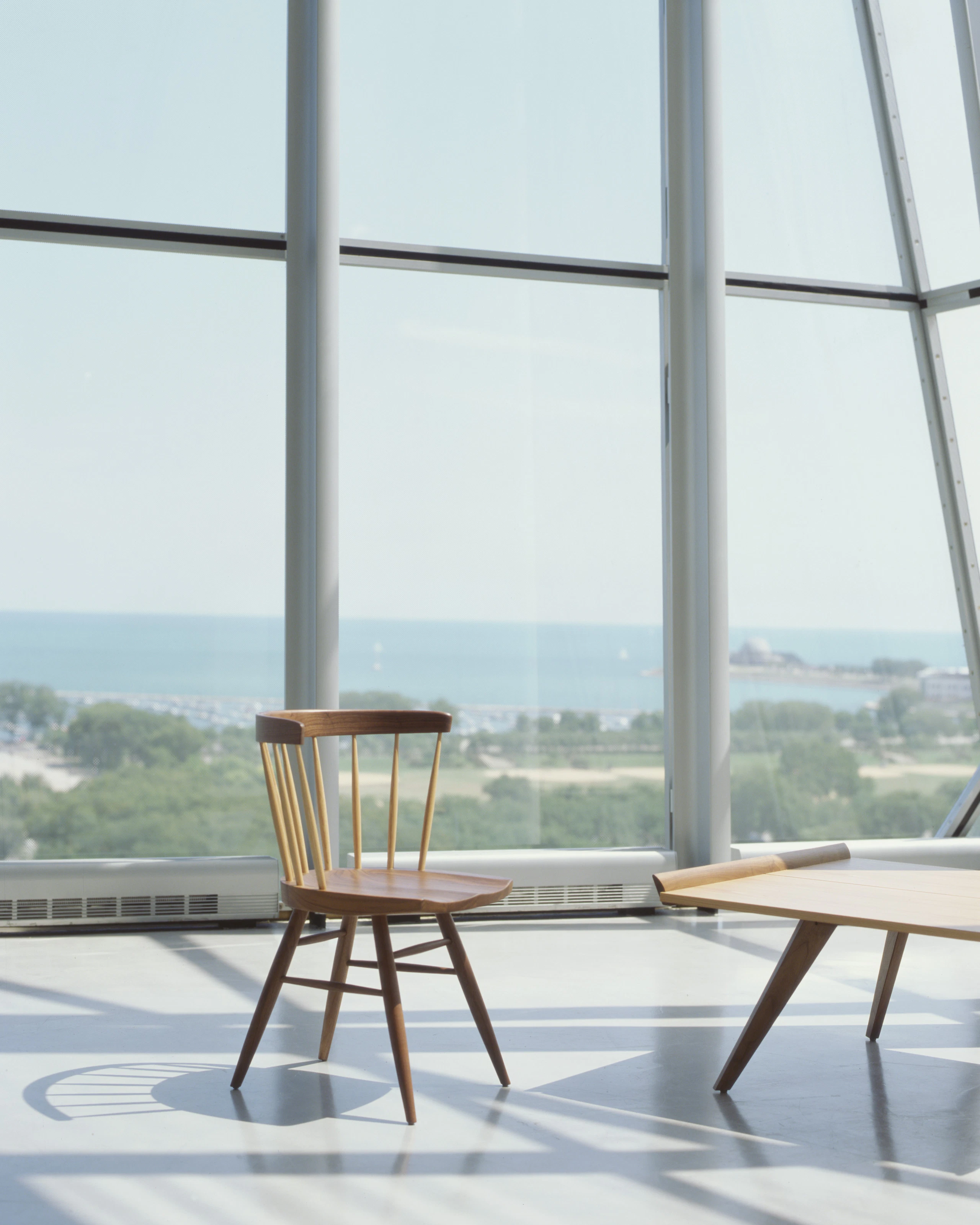 Straight Chair; Splay-Leg Table