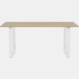 70/70 Table - 67" x 33"",  Solid Oak/White"