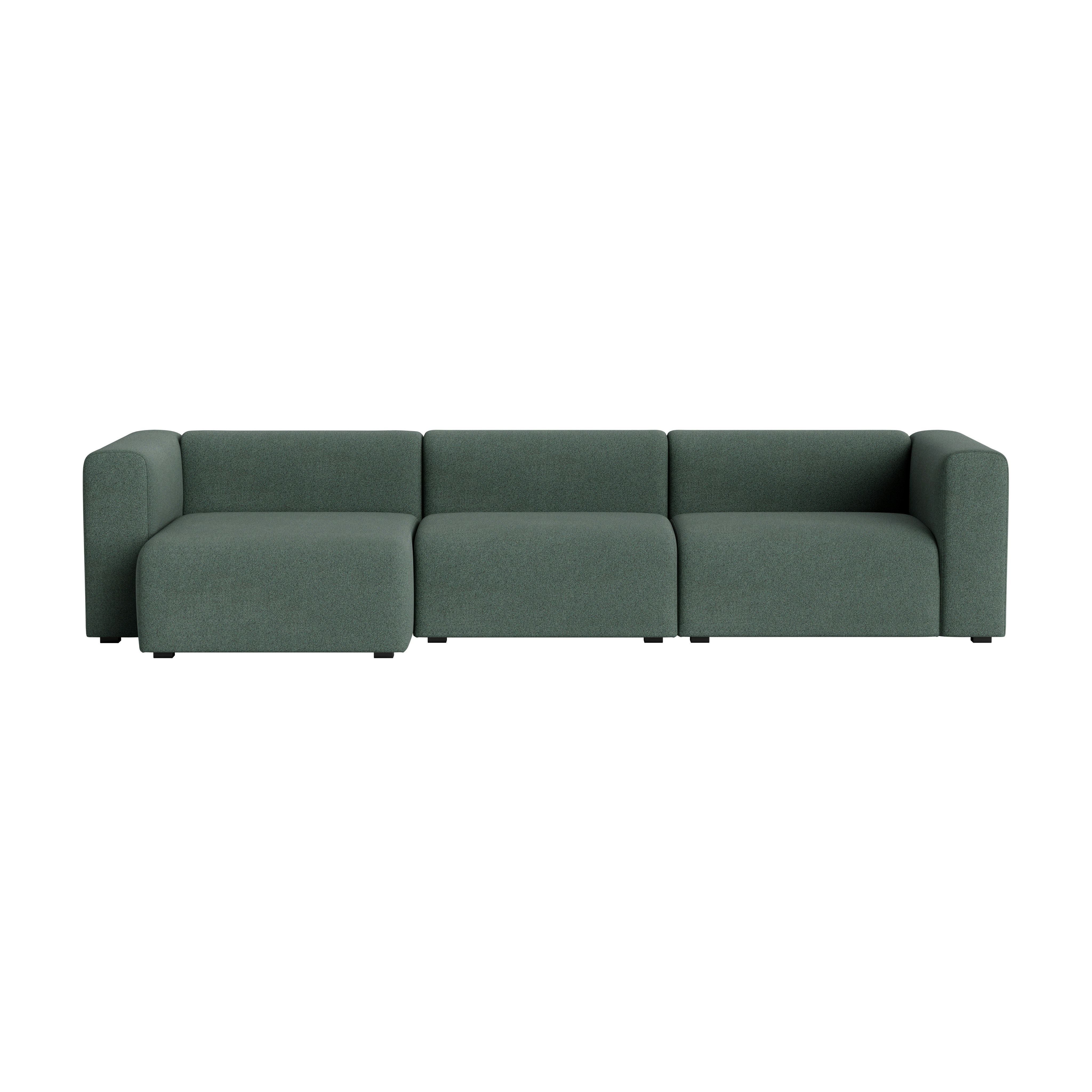 Mags Wide Chaise Sectional - Left, Pecora, Green