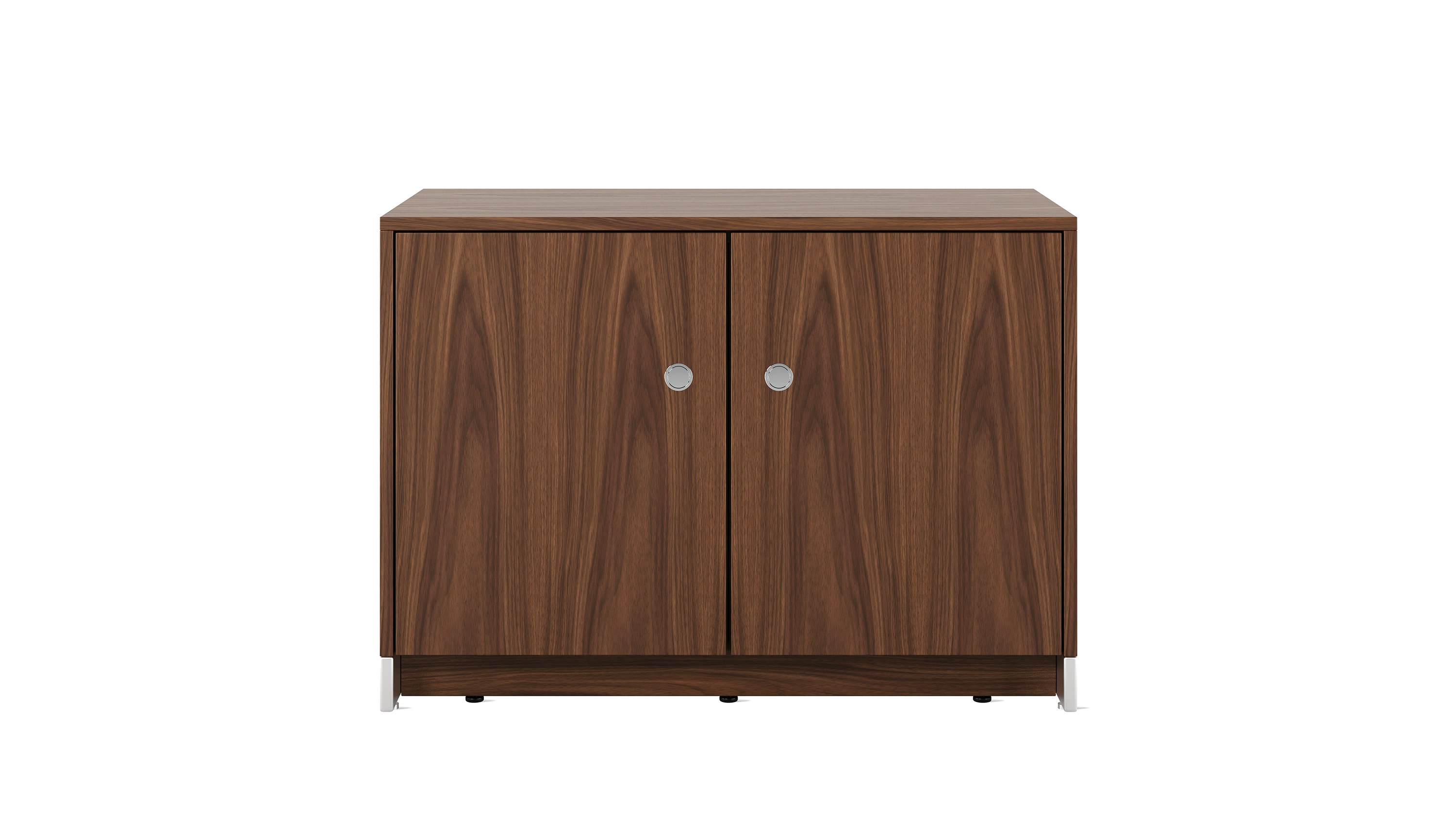 Sled Base Credenza - 37.5,  Shelf Storage,  Walnut