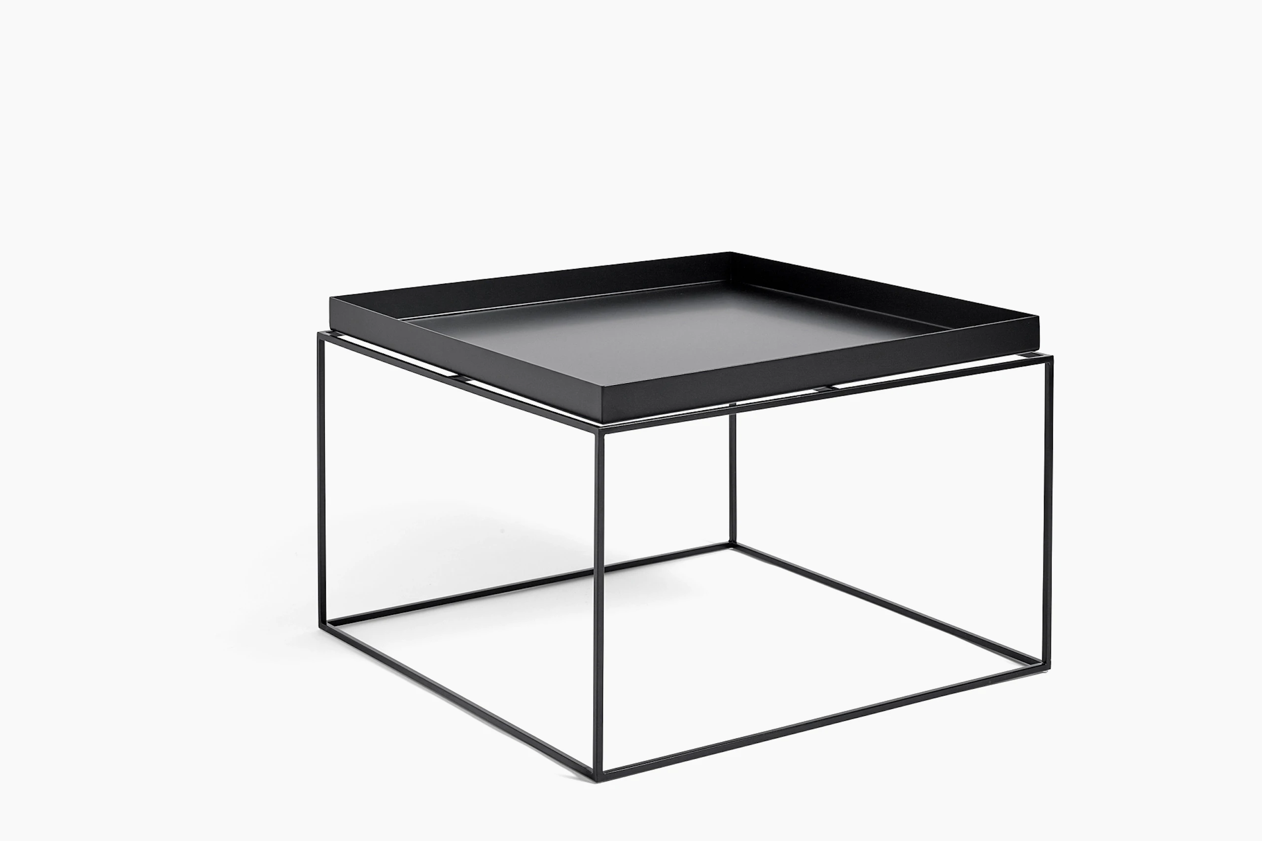 Black Tray Coffee Table, viewed at an angle.