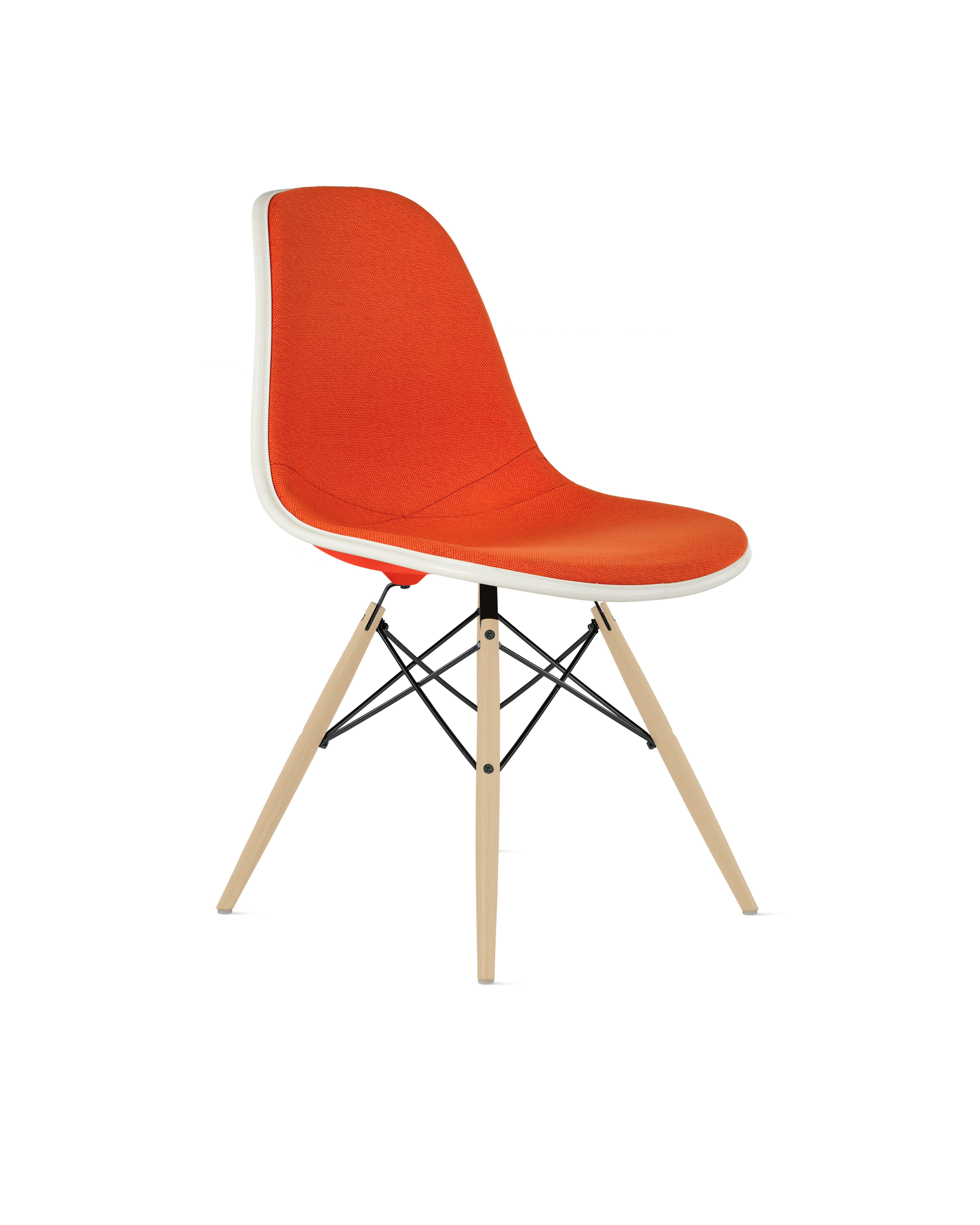 Eames Upholstered Molded Plastic Side Chair