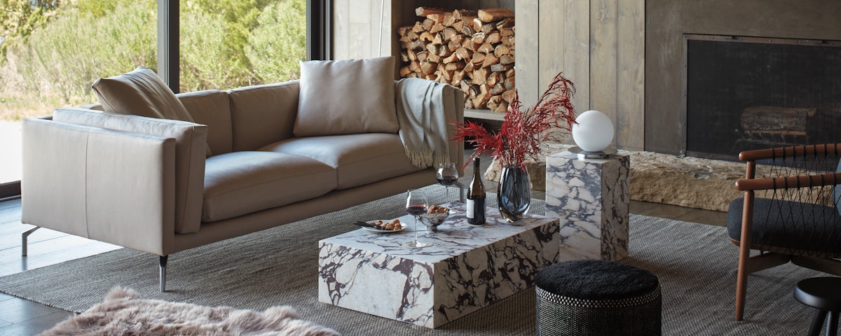 Stone plinth coffee deals table