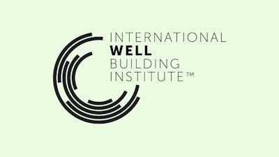 The WELL logo on a mint colored background.