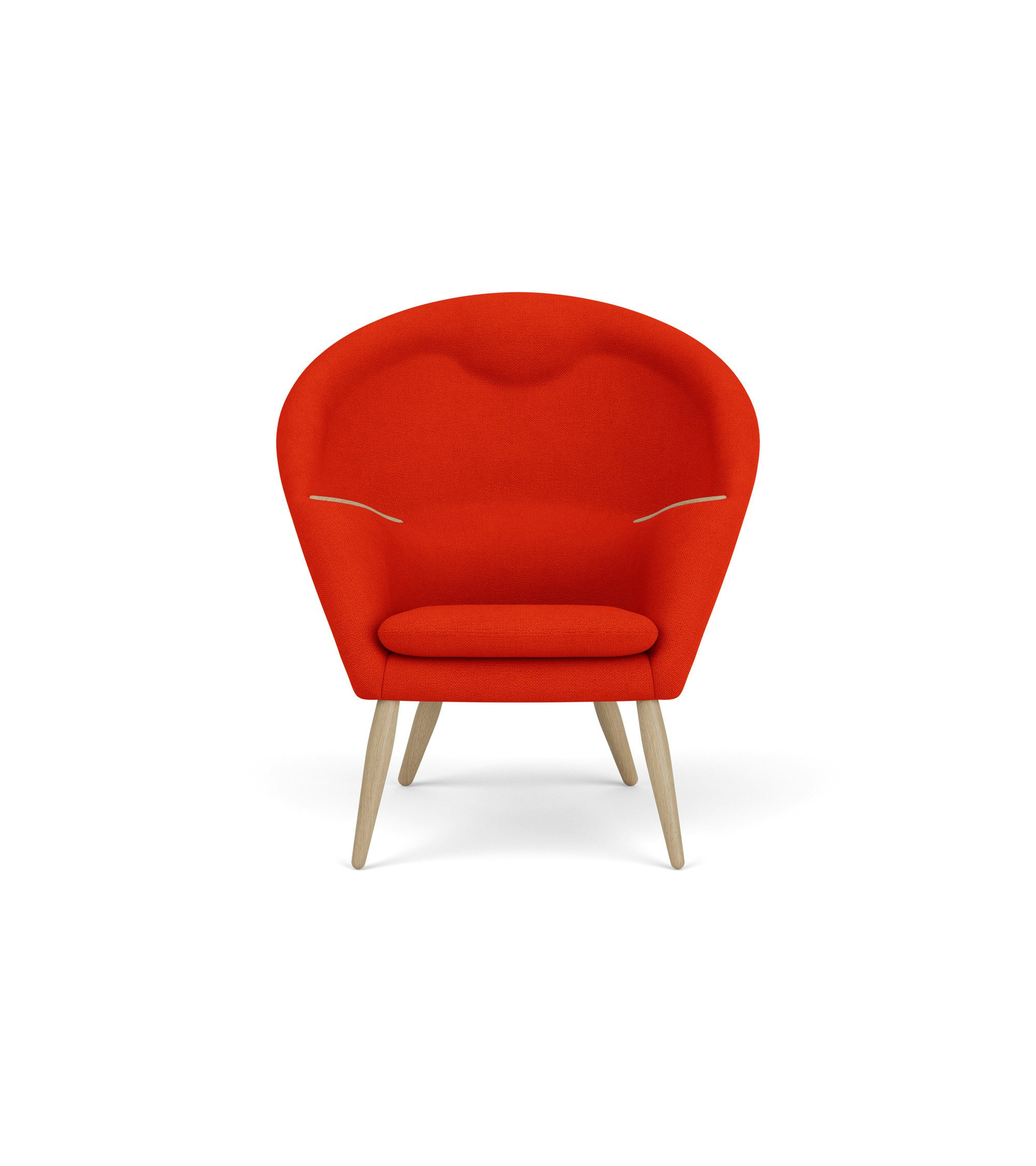 Oda Lounge Chair in Natural Oak,  Hallingdal 65,  Red