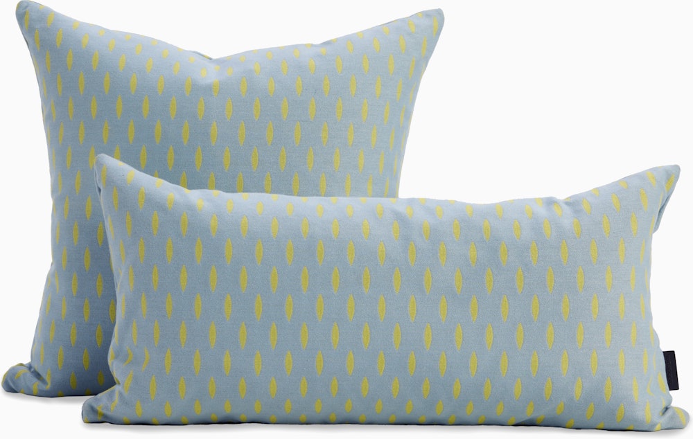 Pepitas Pillow - 11x21 and  17x17, Yellow and Dark Grey