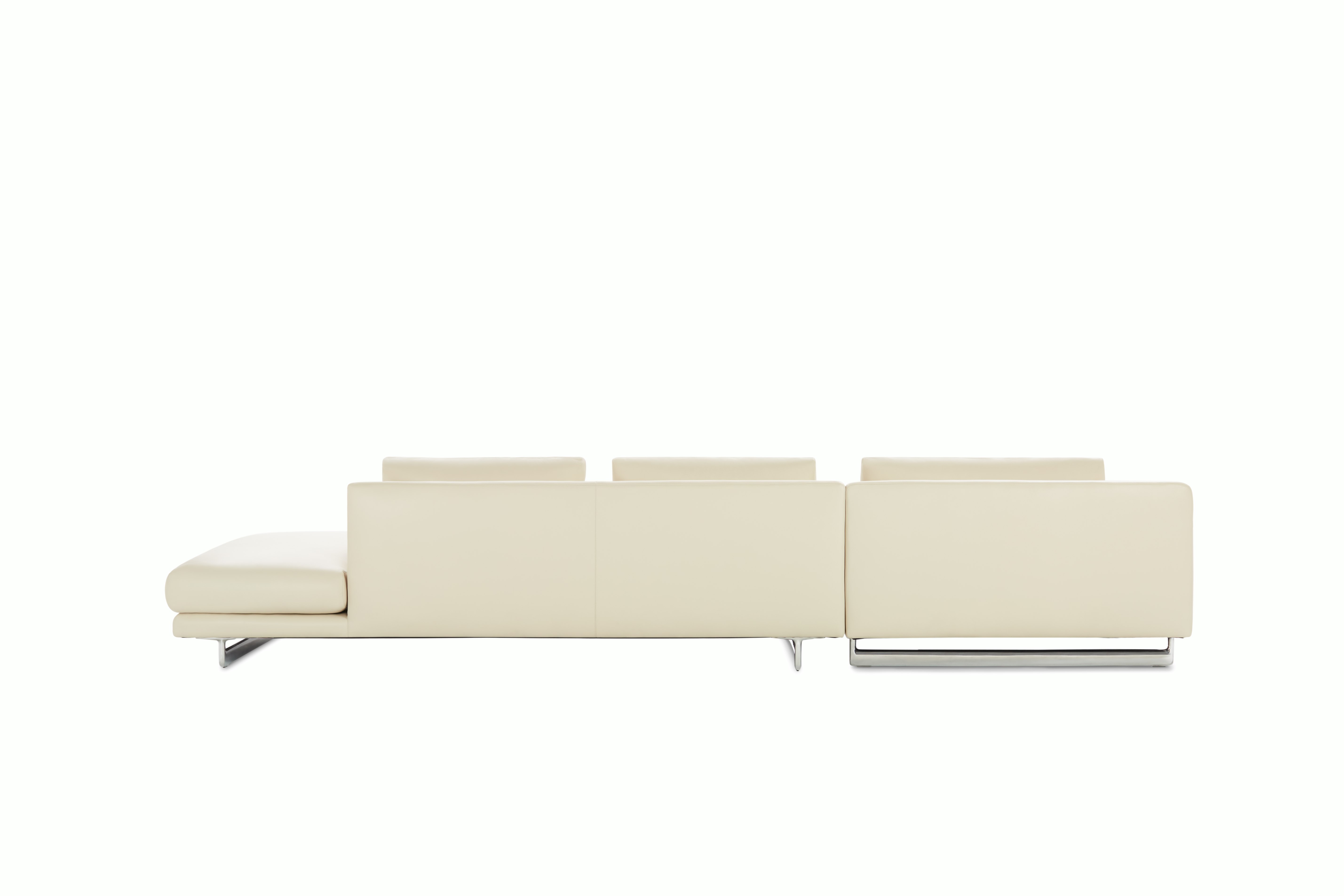 A gesso Lecco Open Sectional with Chaise viewed from the back