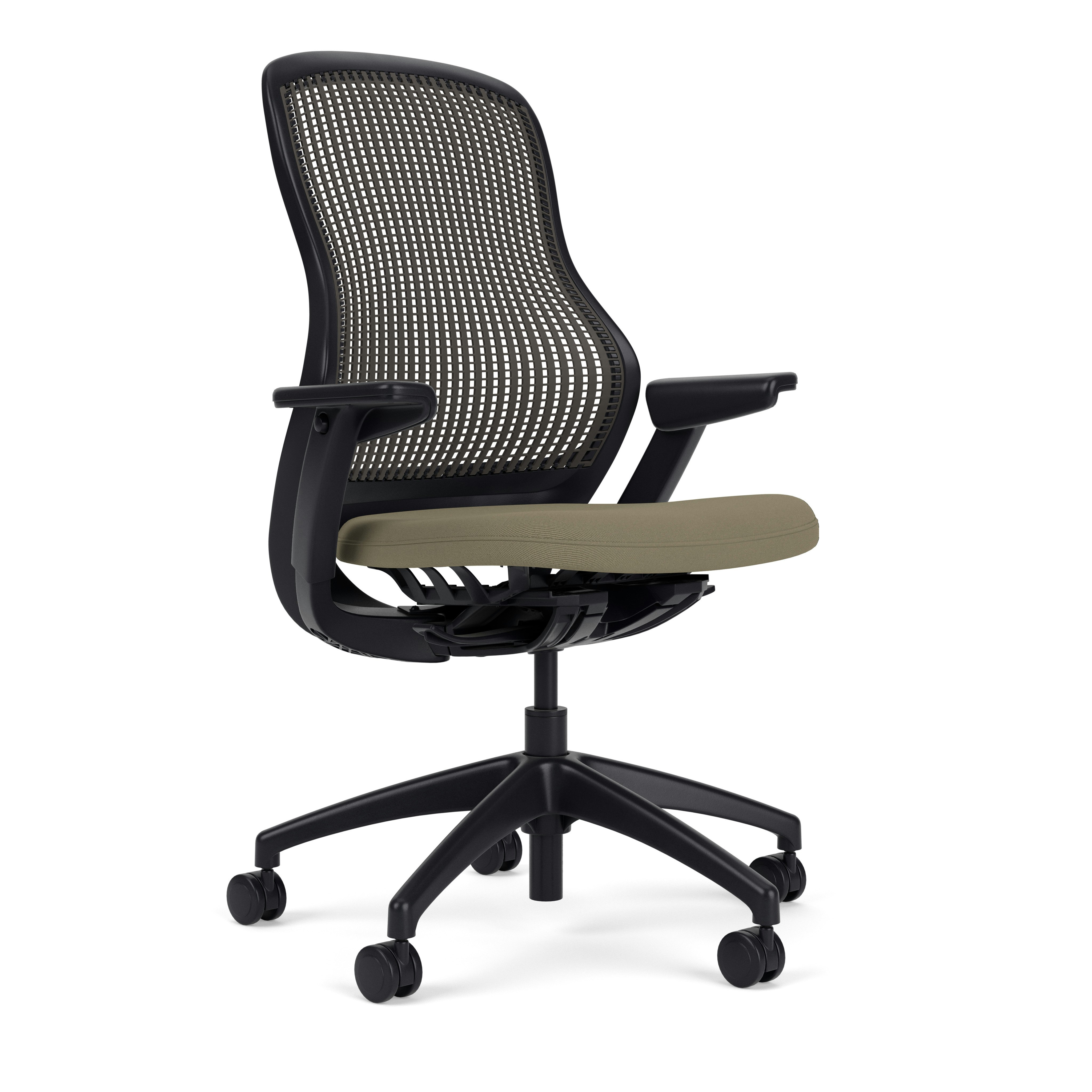 ReGeneration Task Chair - Height Adjustable, Dark, Espresso, Desert, Plastic, Hard Wheel